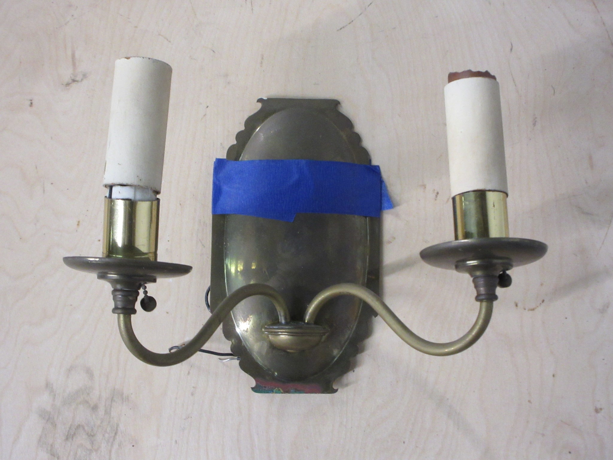 Wall Mount Brass Two Light Sconce