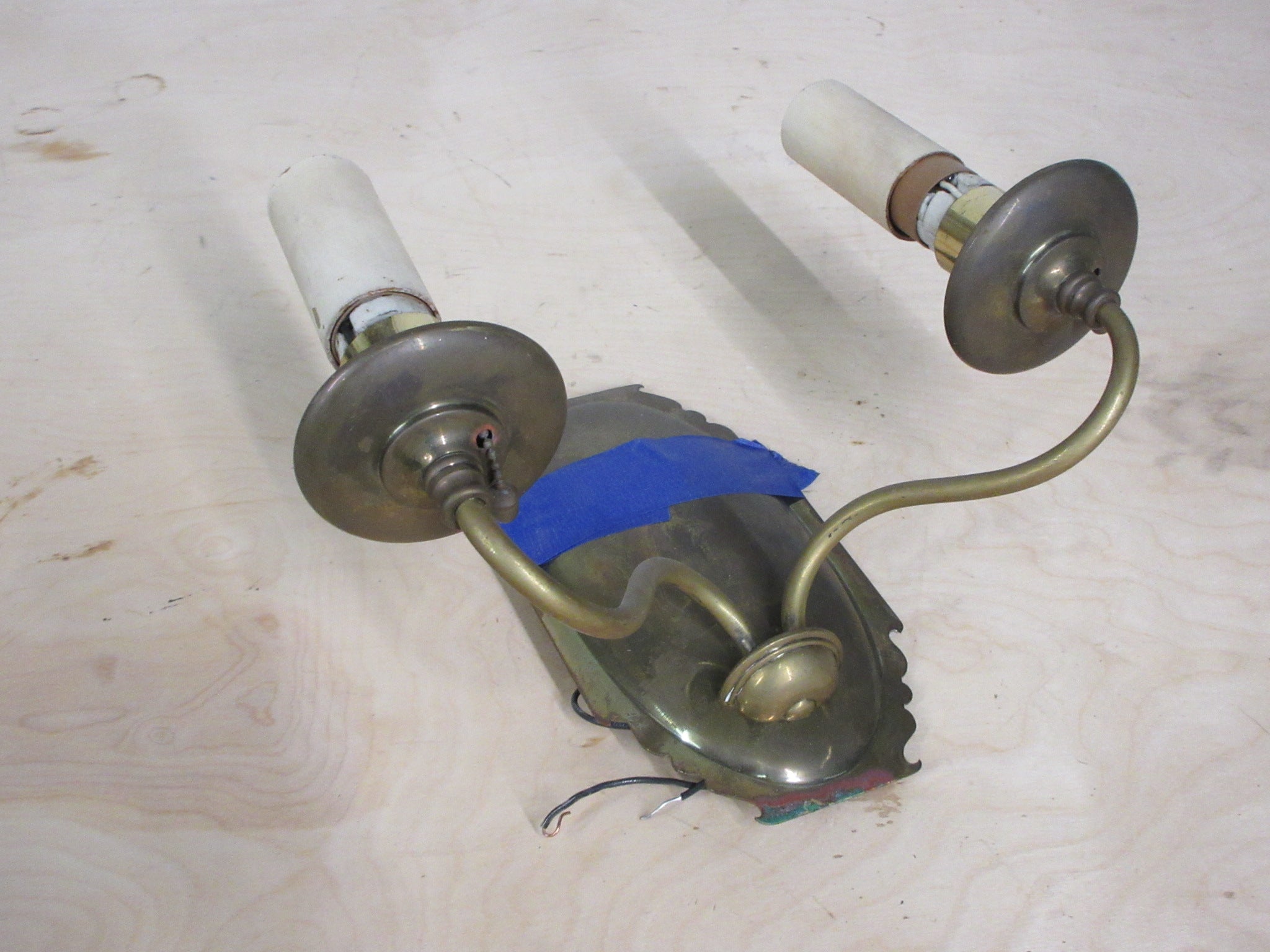 Wall Mount Brass Two Light Sconce