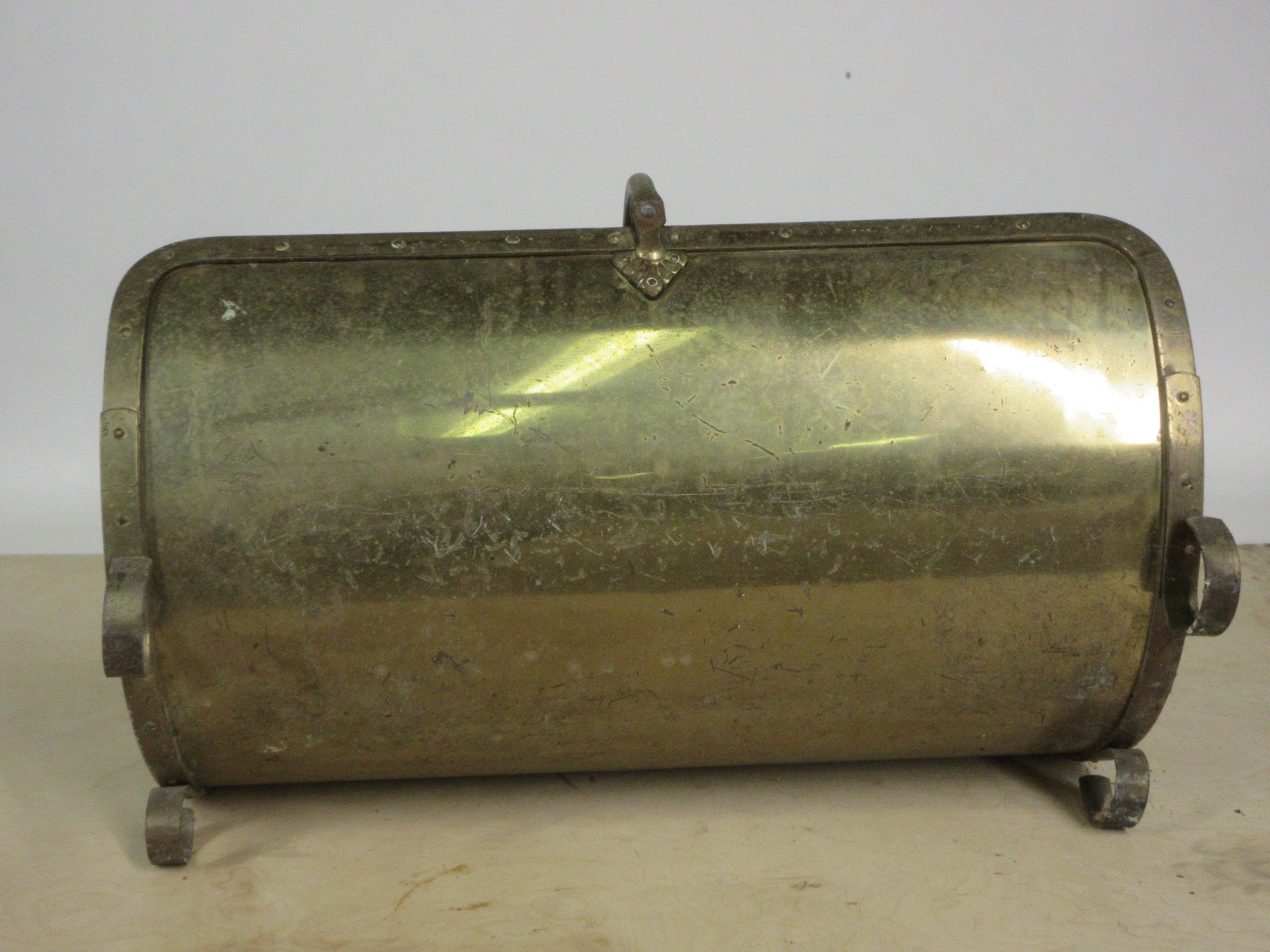 Vintage Brass Log Holder