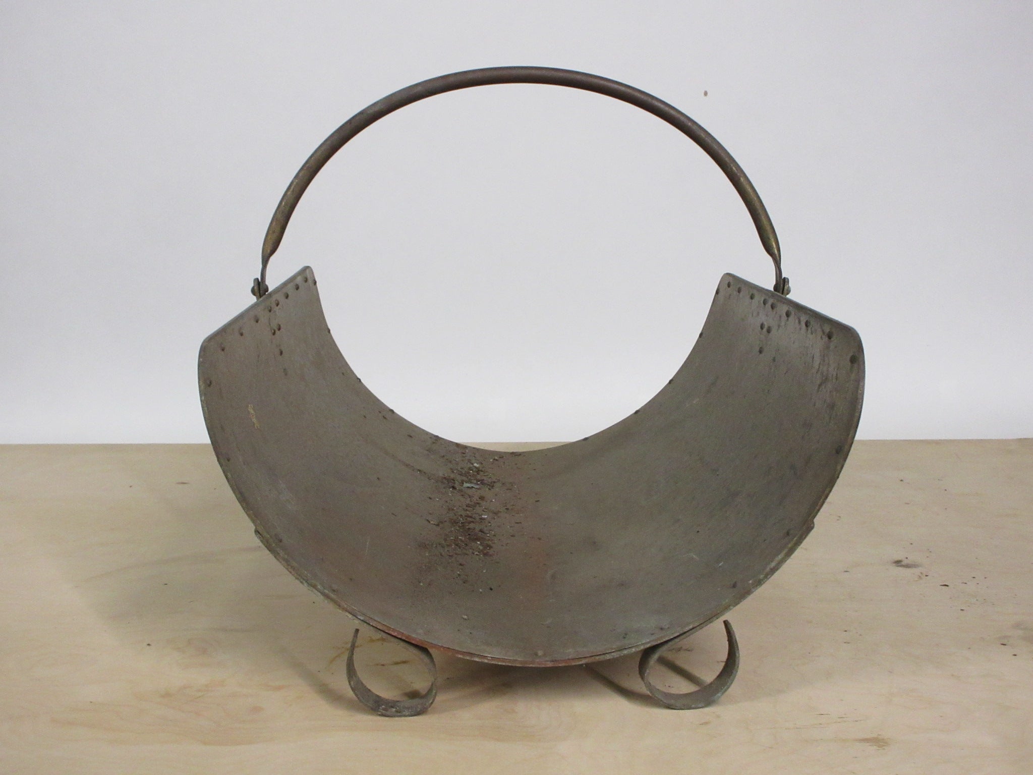 Vintage Brass Log Holder