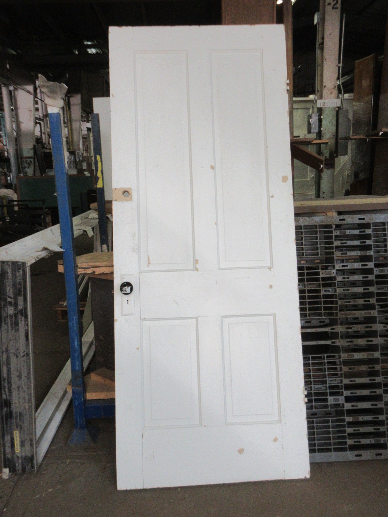 Four Panel Interior Door with Ceramic Knobs