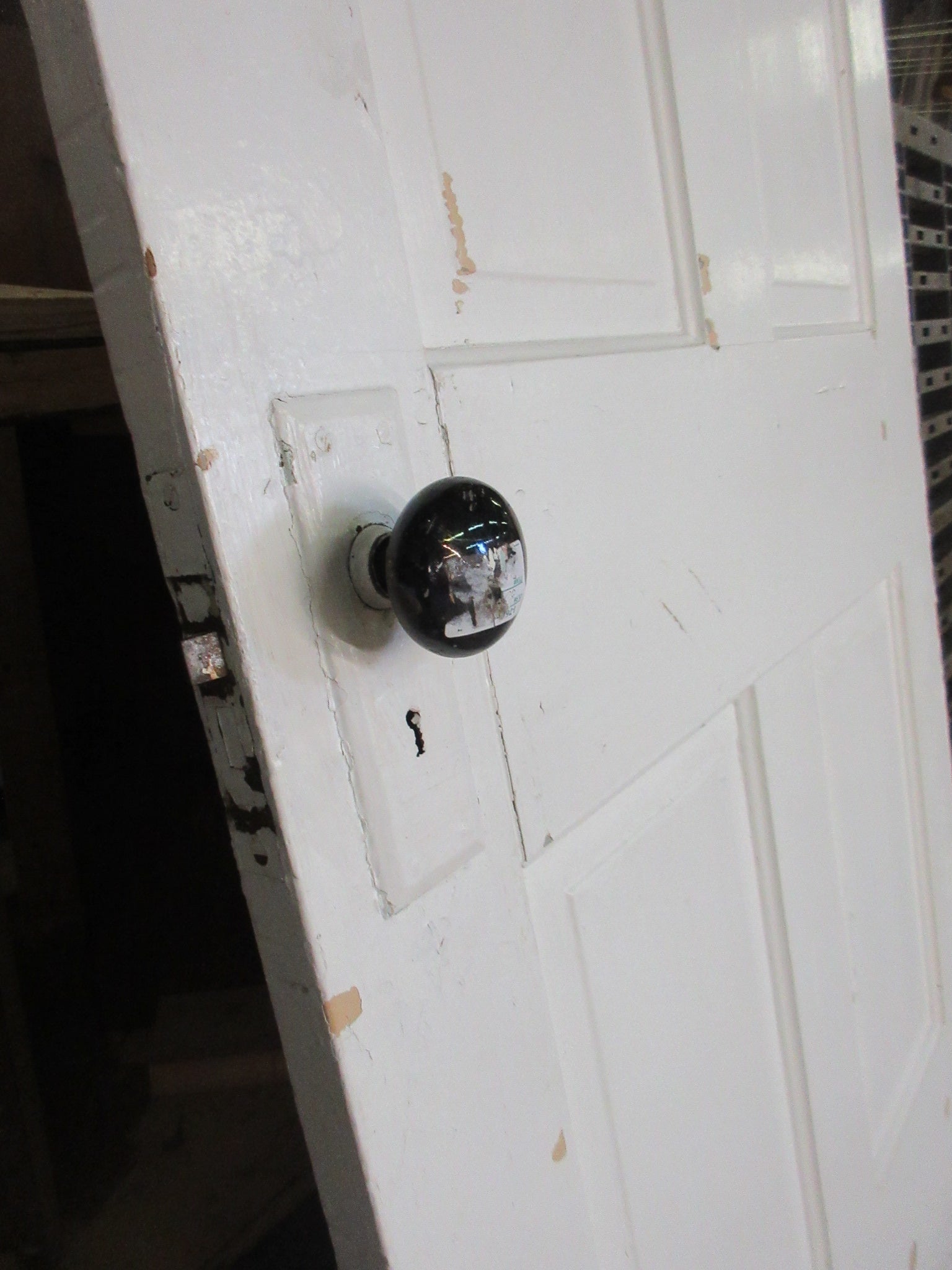 Four Panel Interior Door with Ceramic Knobs