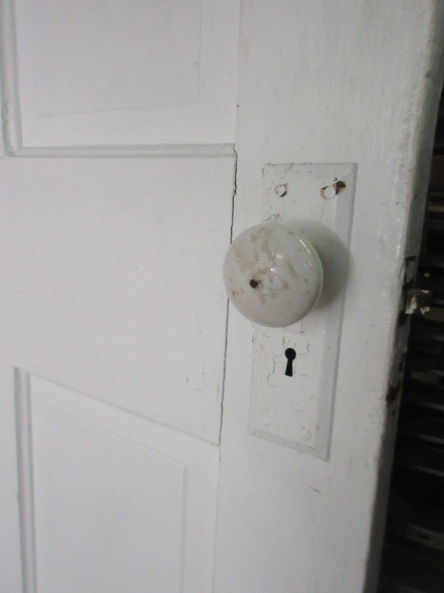 Four Panel Interior Door with Ceramic Knobs