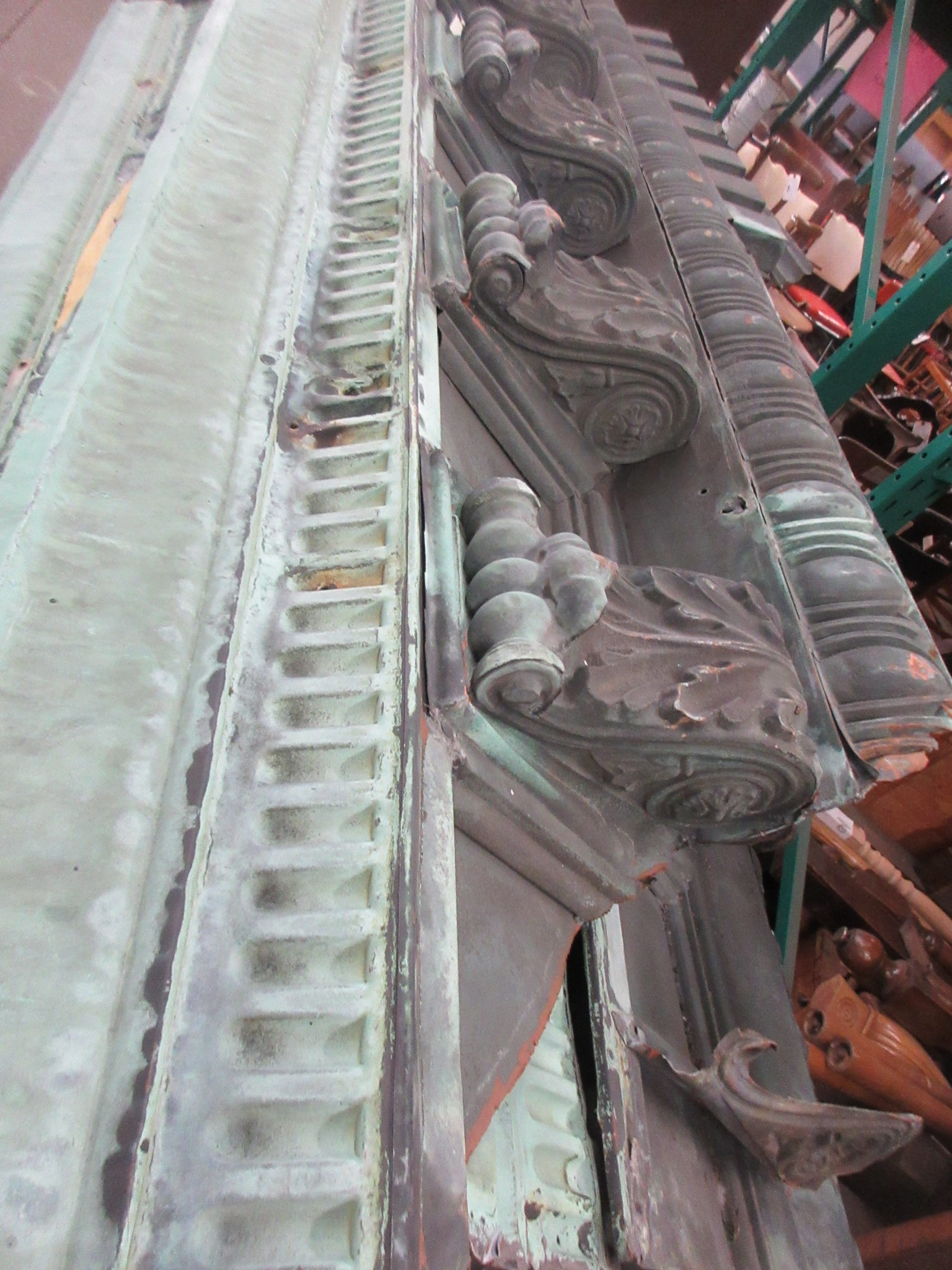 Salvaged Copper Cornice