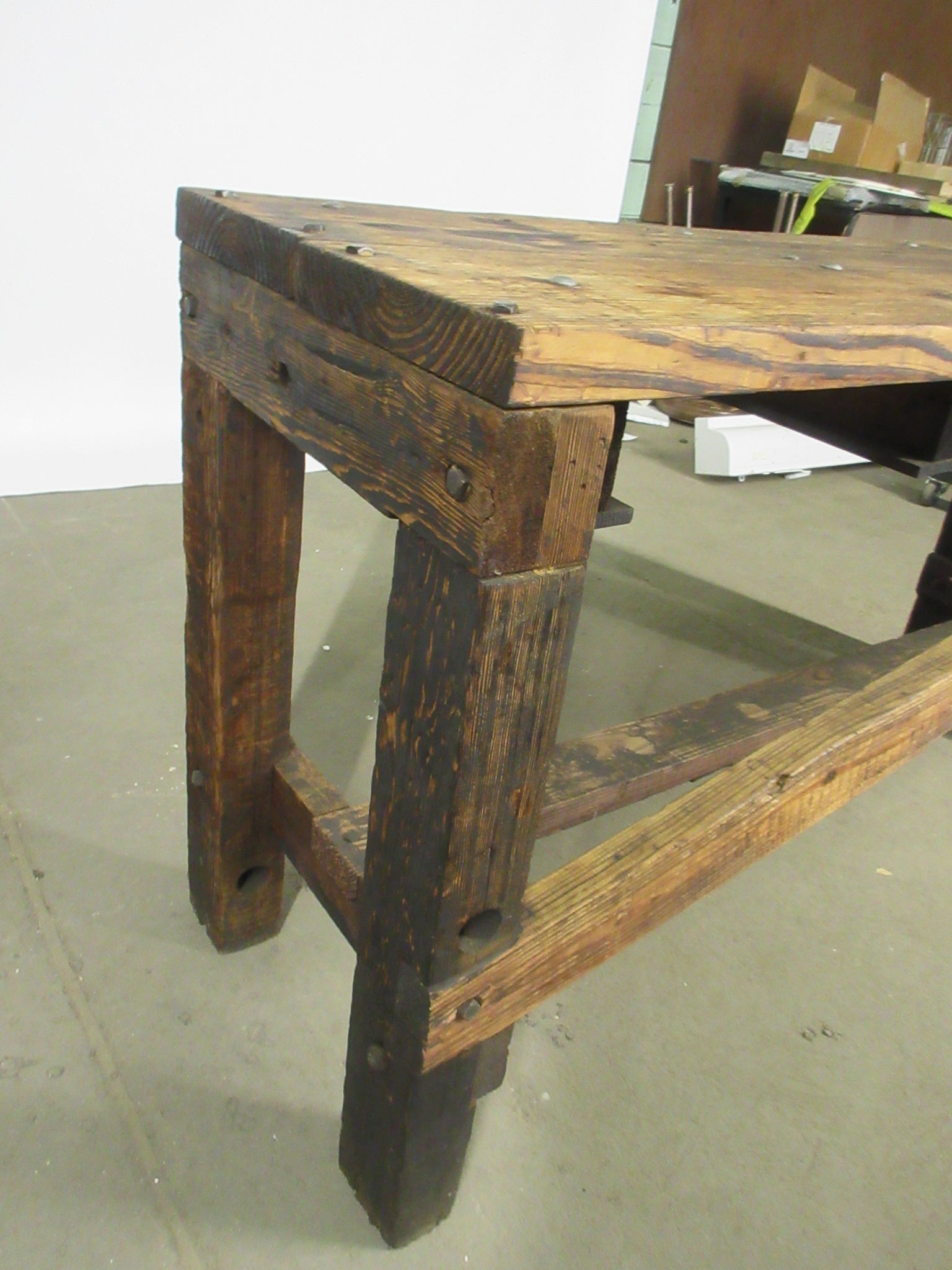 5' Rustic Solid Wood Table