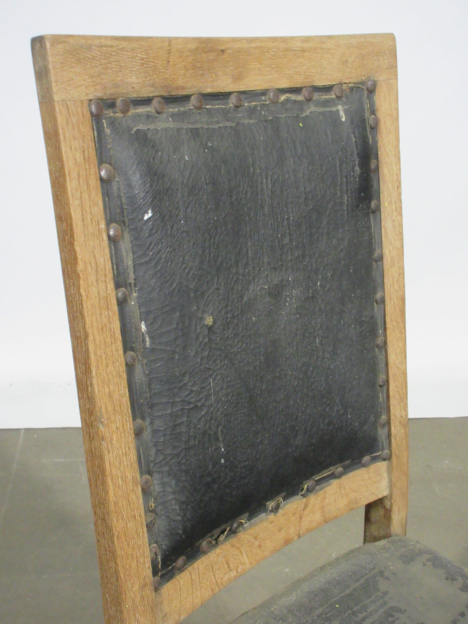 Antique Wooden Chair Upholstered Seat and Back
