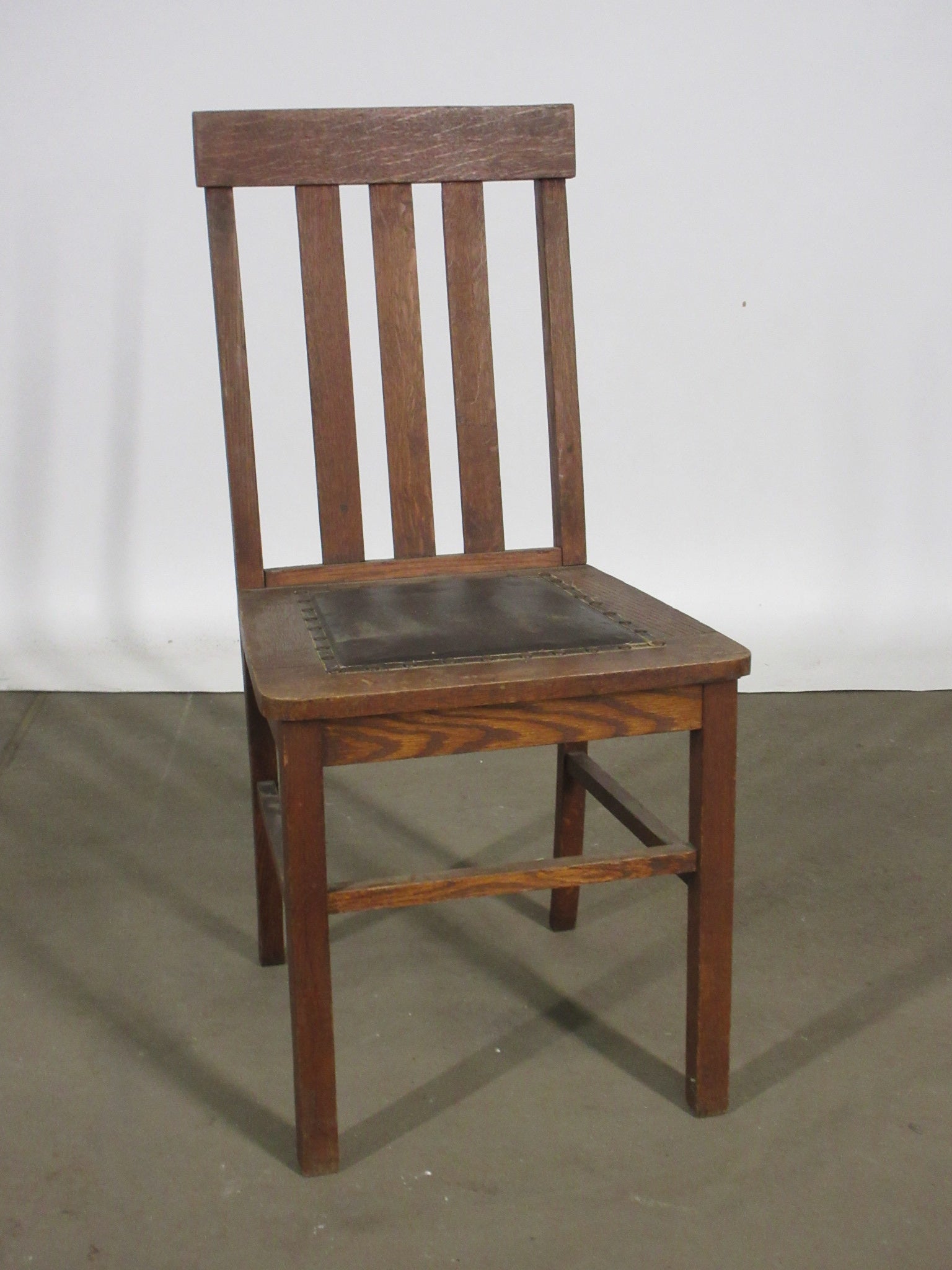 Antique Wooden Slat Back Chair