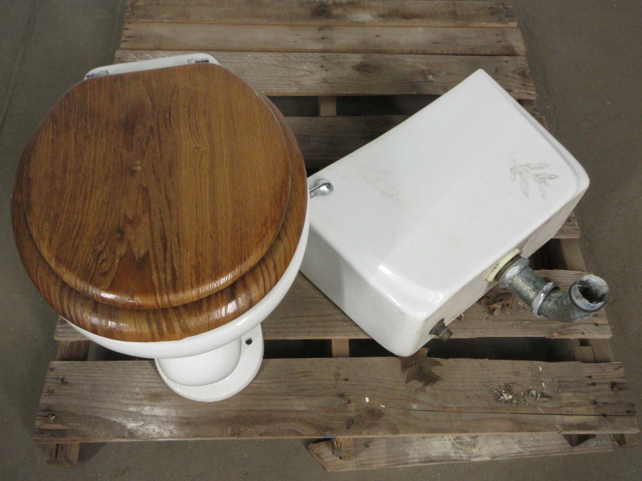 Vintage Toilet with Wall Mount Tank