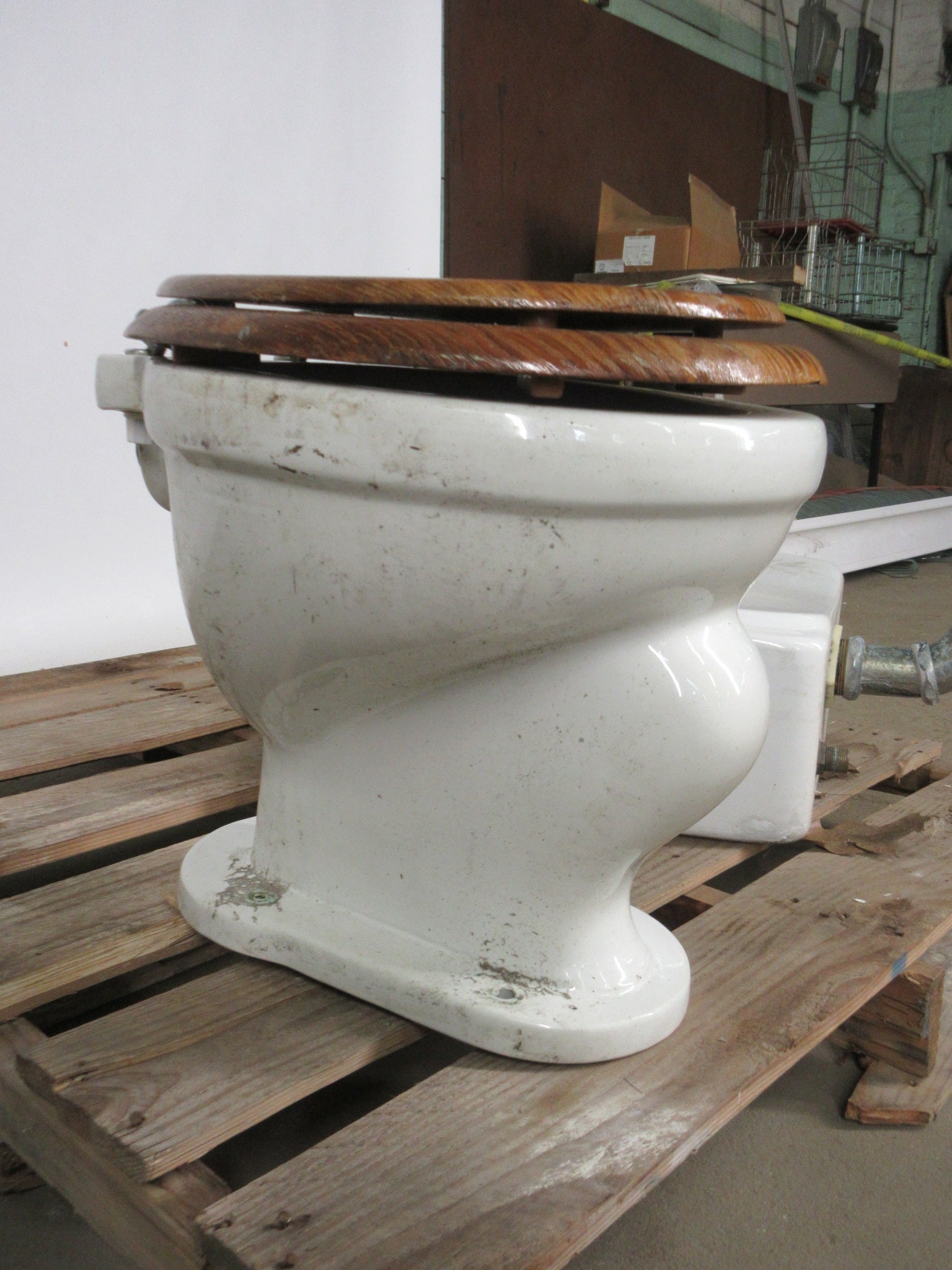 Vintage Toilet with Wall Mount Tank