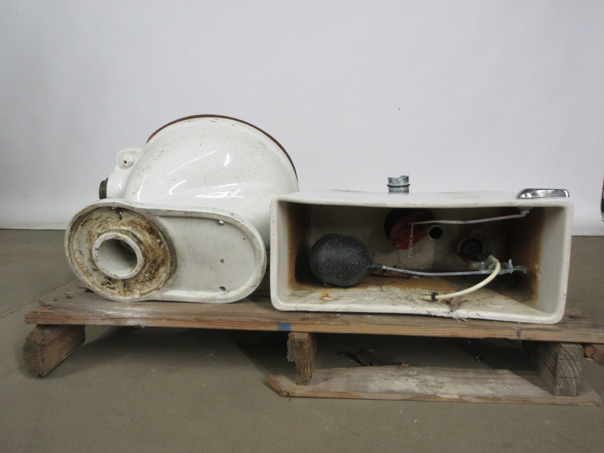 Vintage Toilet with Wall Mount Tank