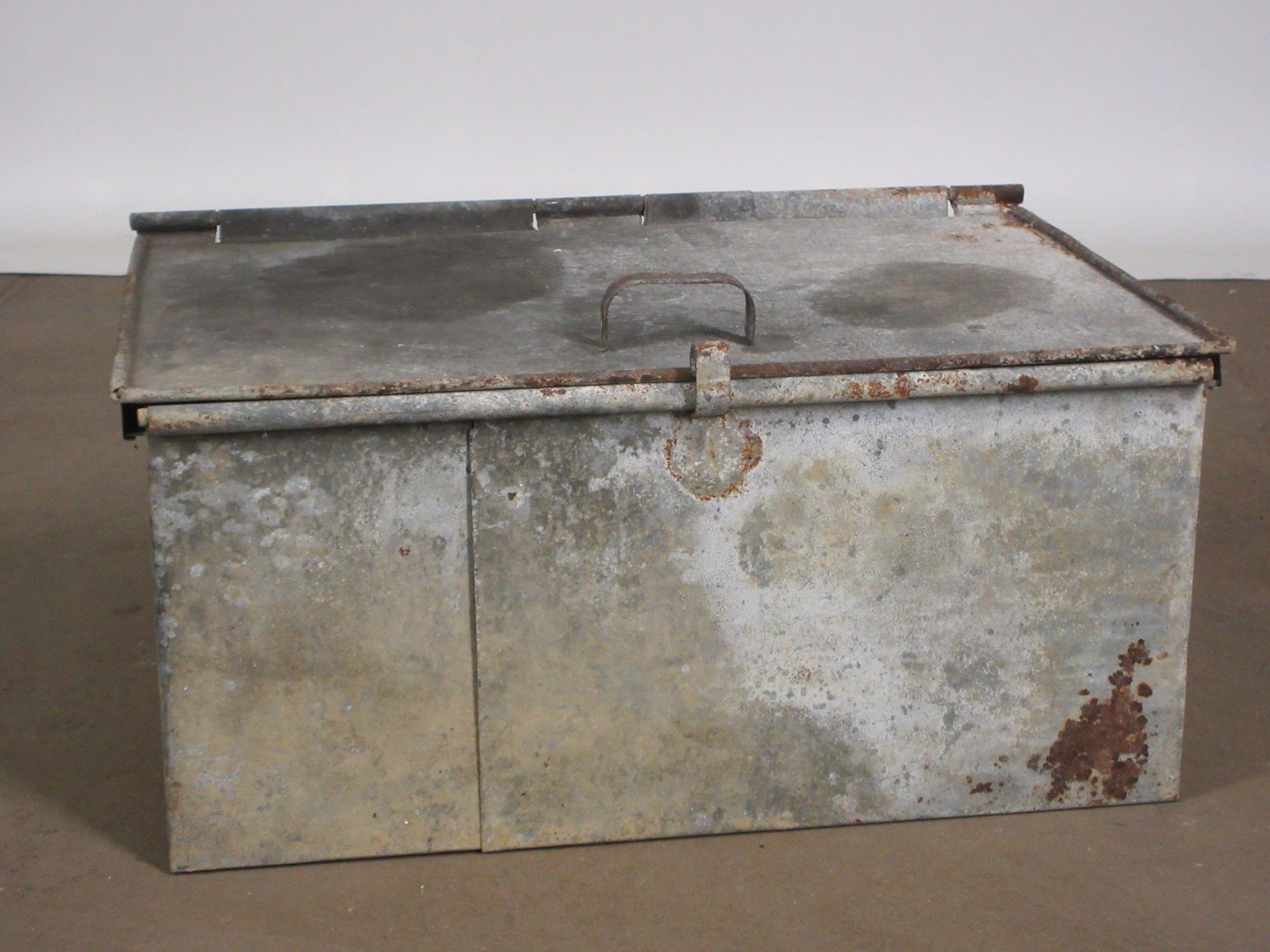 Galvanized Antique Window Refrigerator