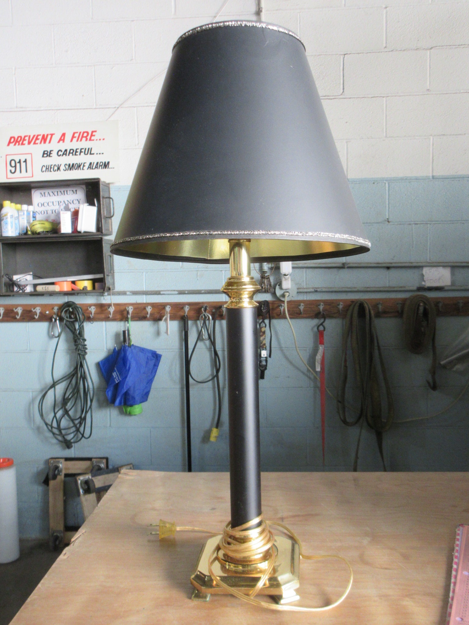 Black Table Lamp with Shade