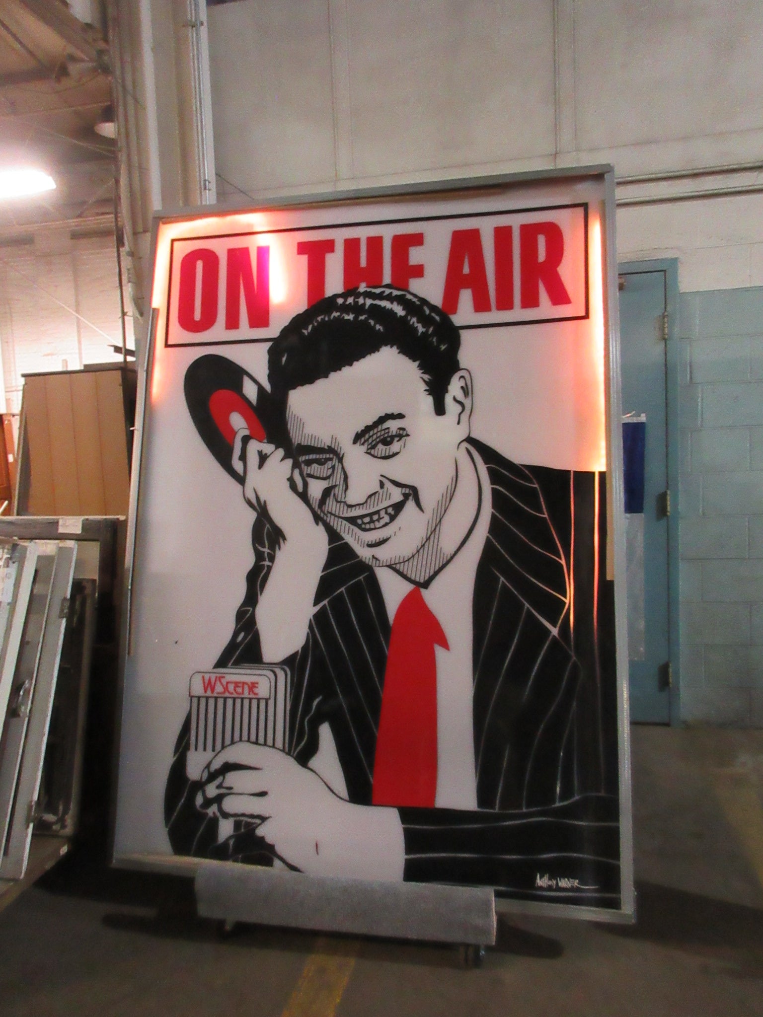 Illuminated Alan Freed Sign 5' x 7'
