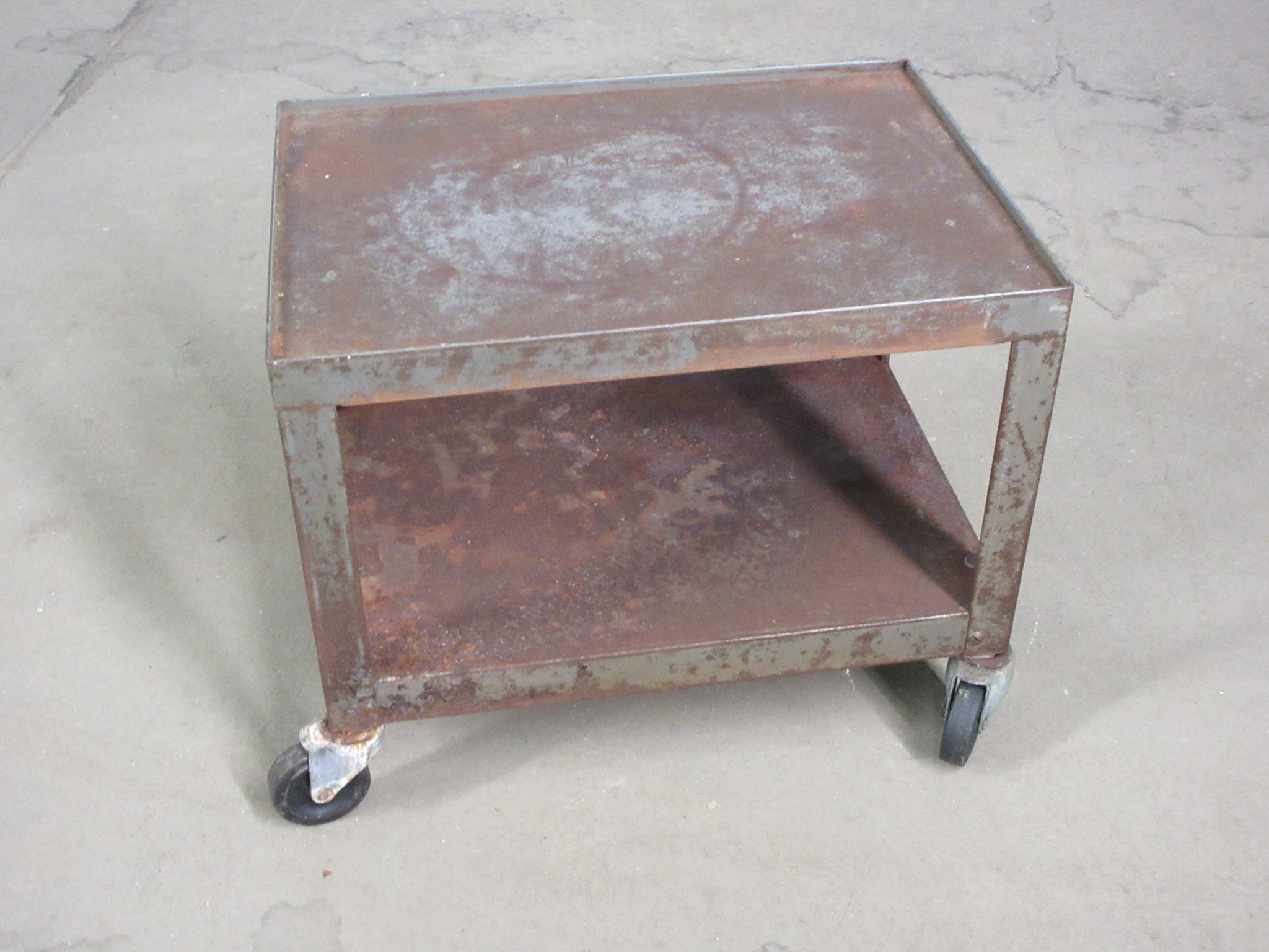 Small Wheeled Steel Cart