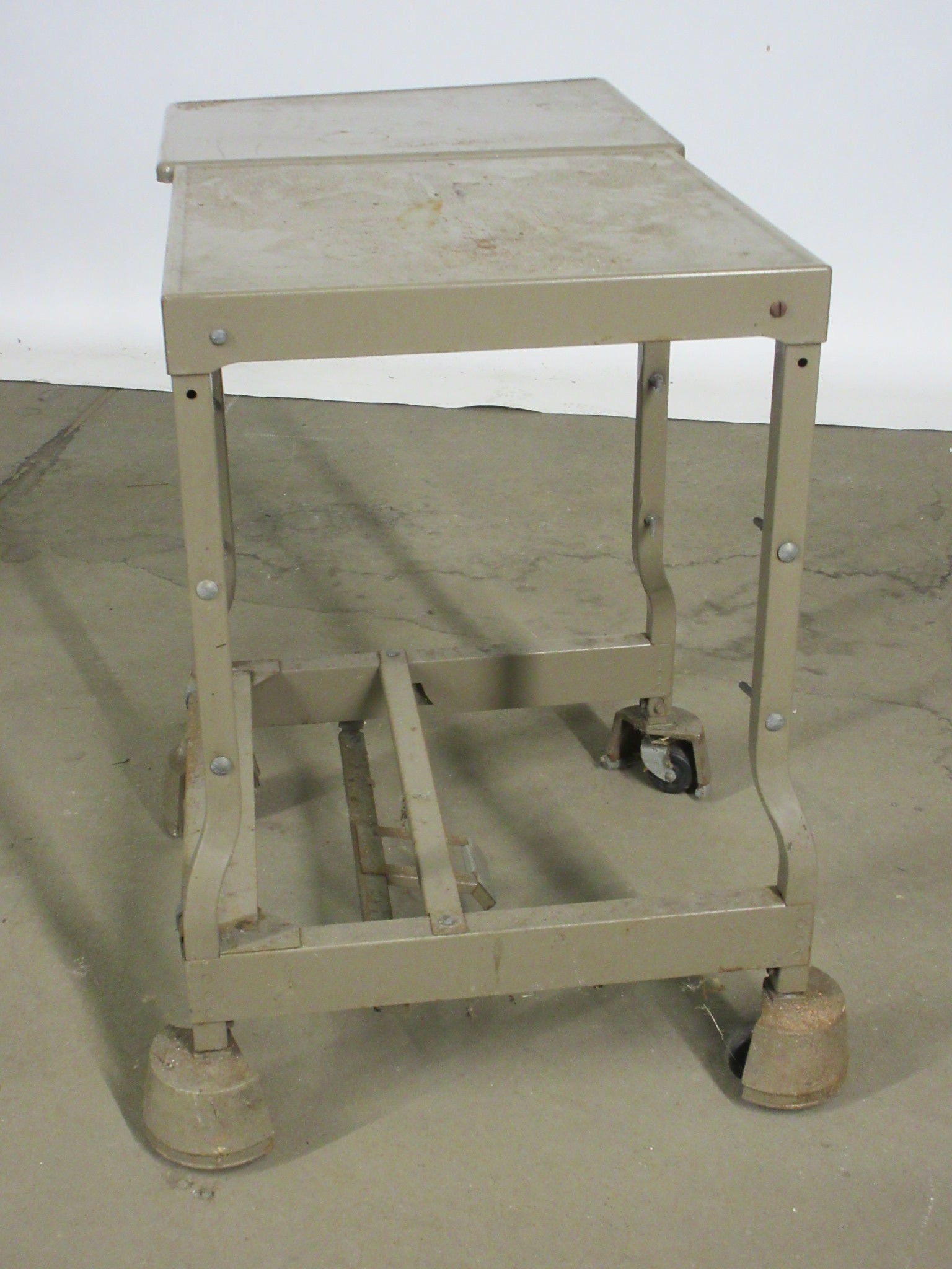 Industrial Table on Wheels