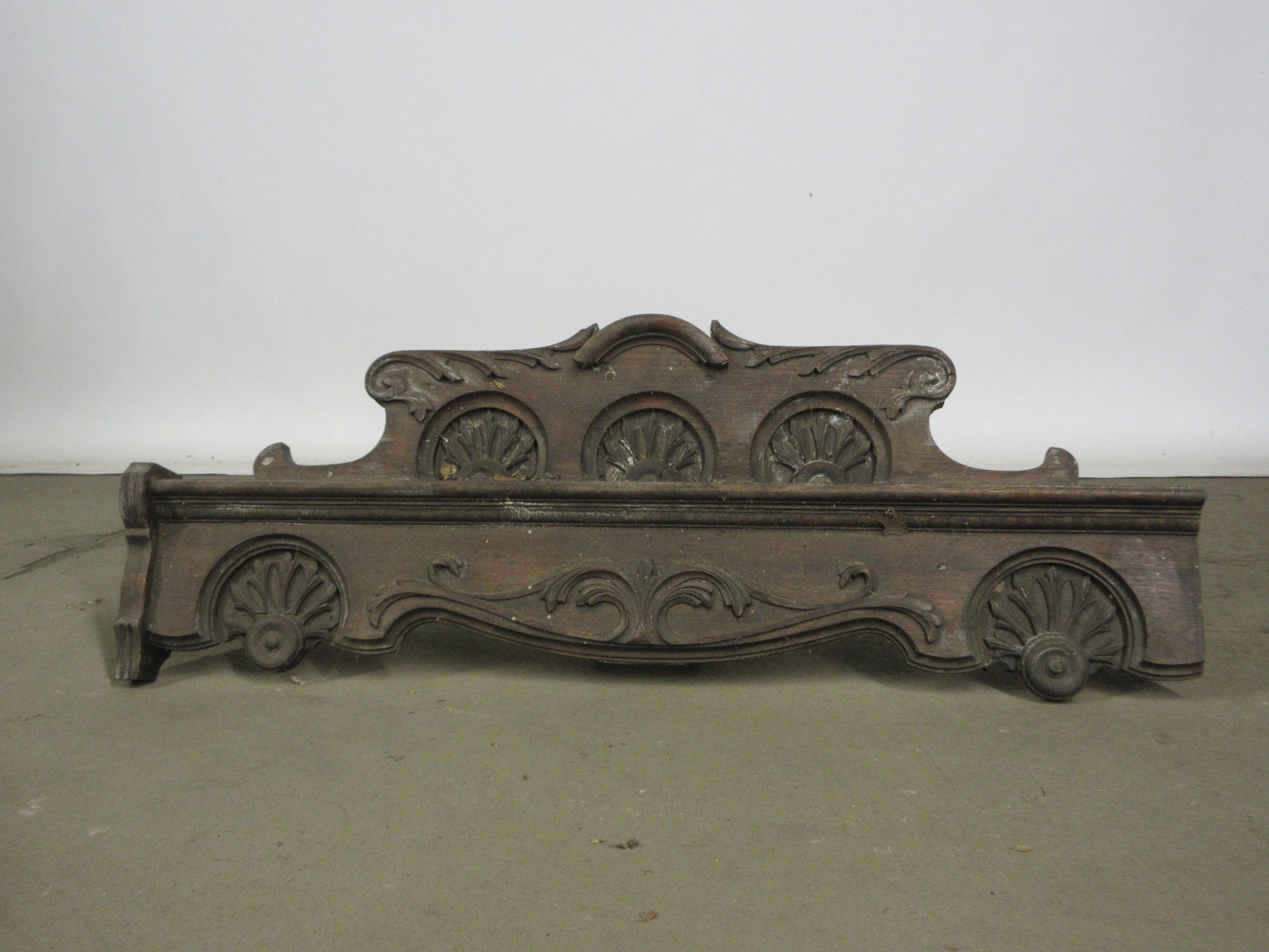 Antique Wooden Shelf and Mantle Set (Two Pieces)