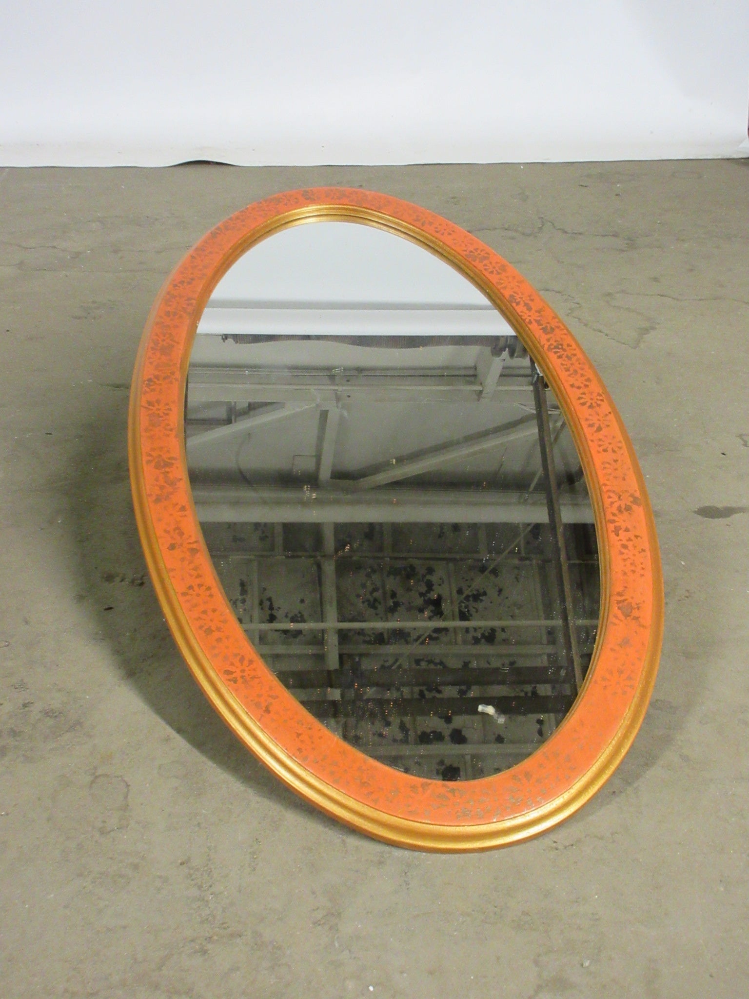 Oval Painted Wall Mirror