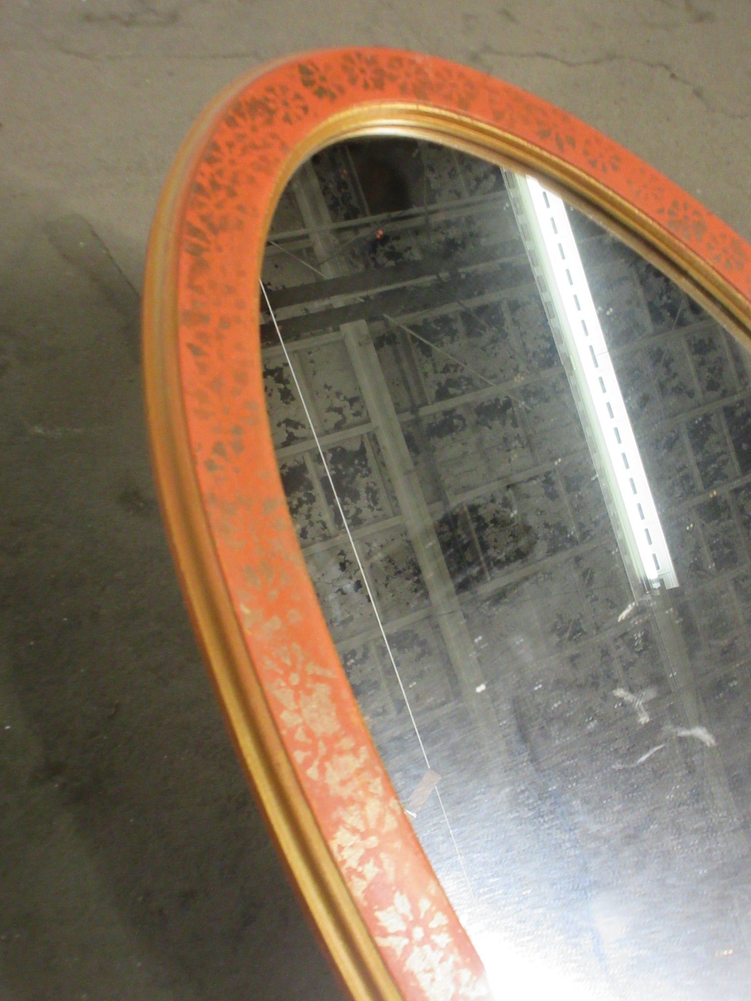 Oval Painted Wall Mirror