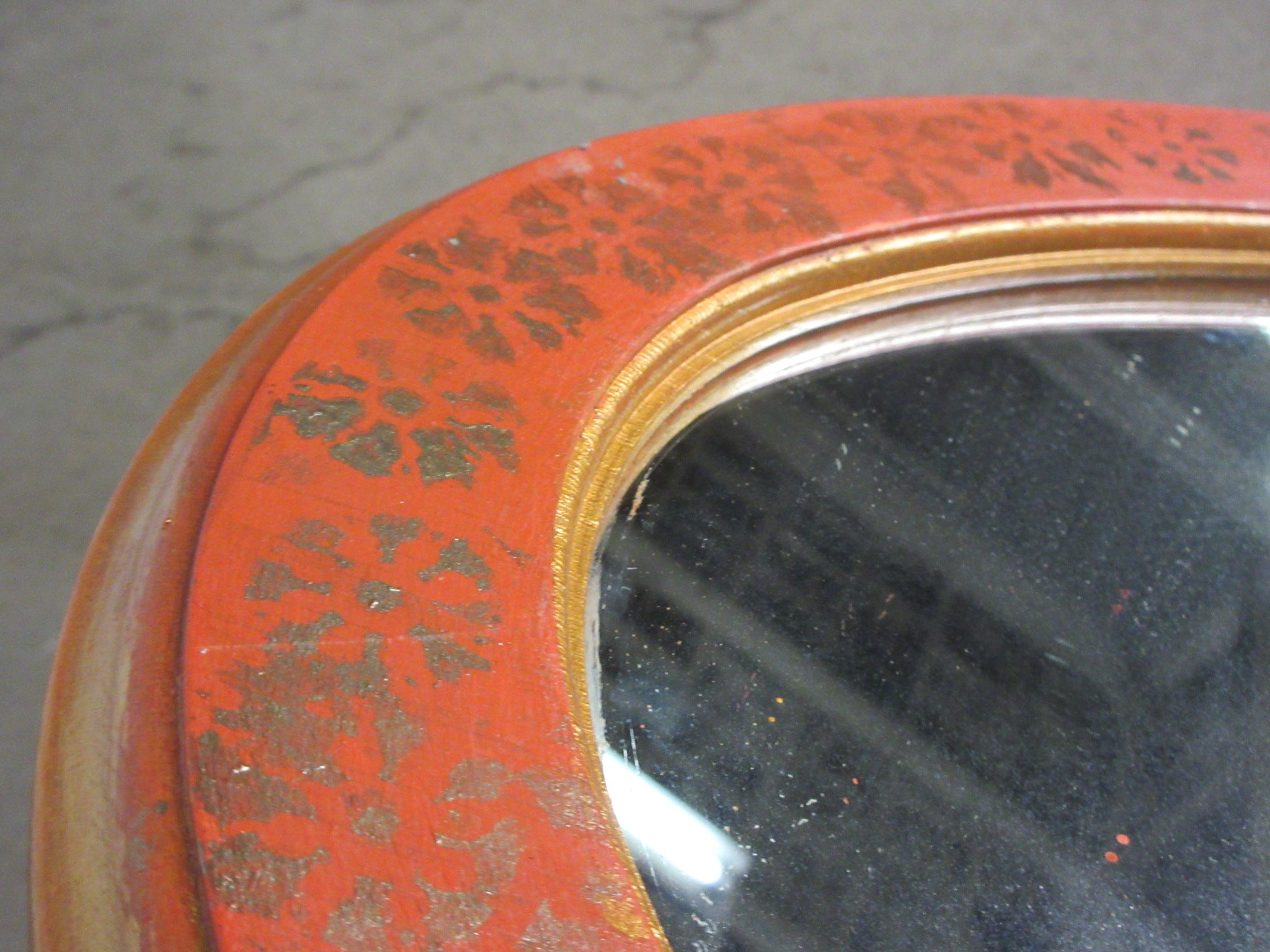 Oval Painted Wall Mirror