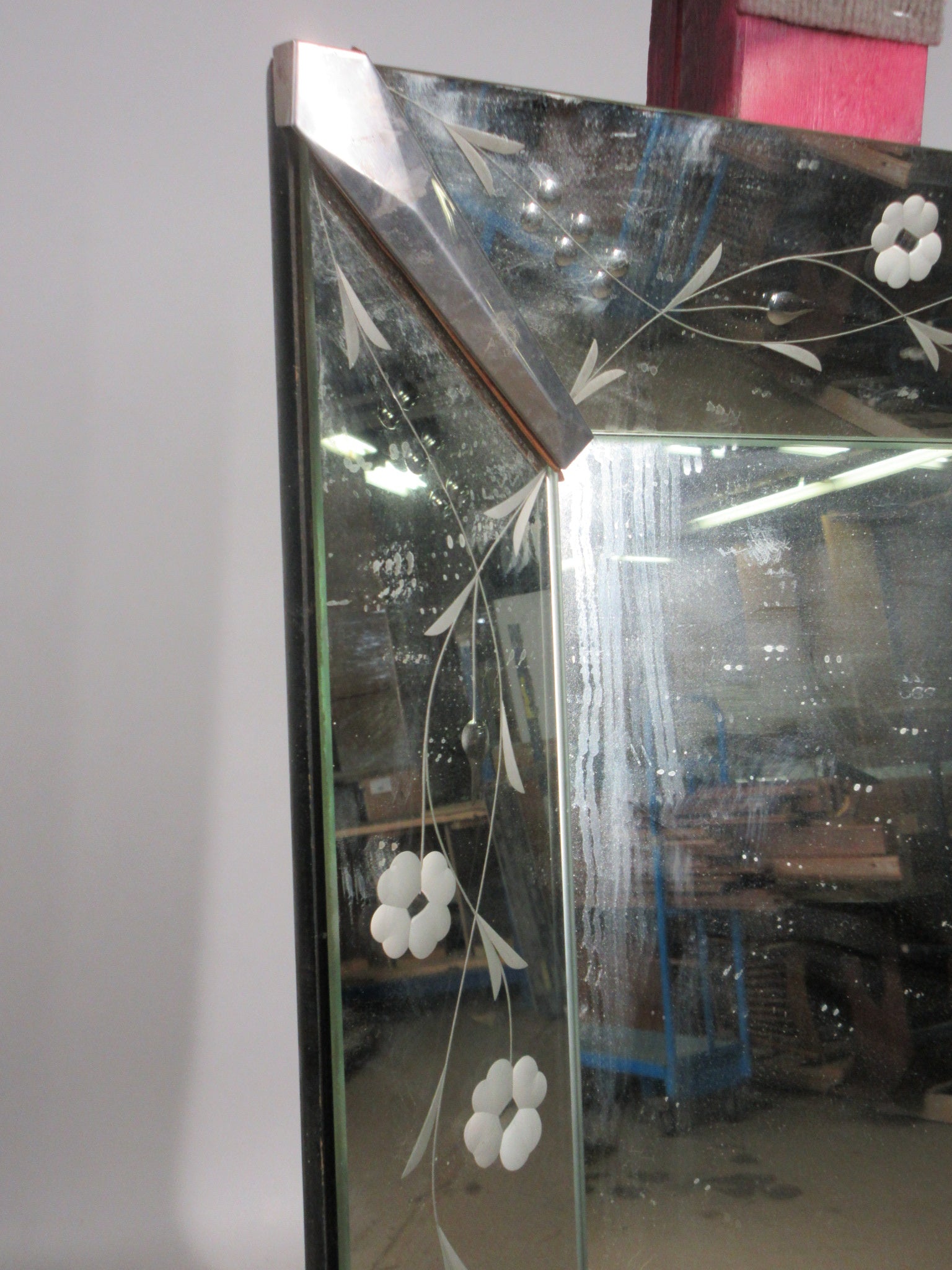 Etched Frame Oversized Mirror
