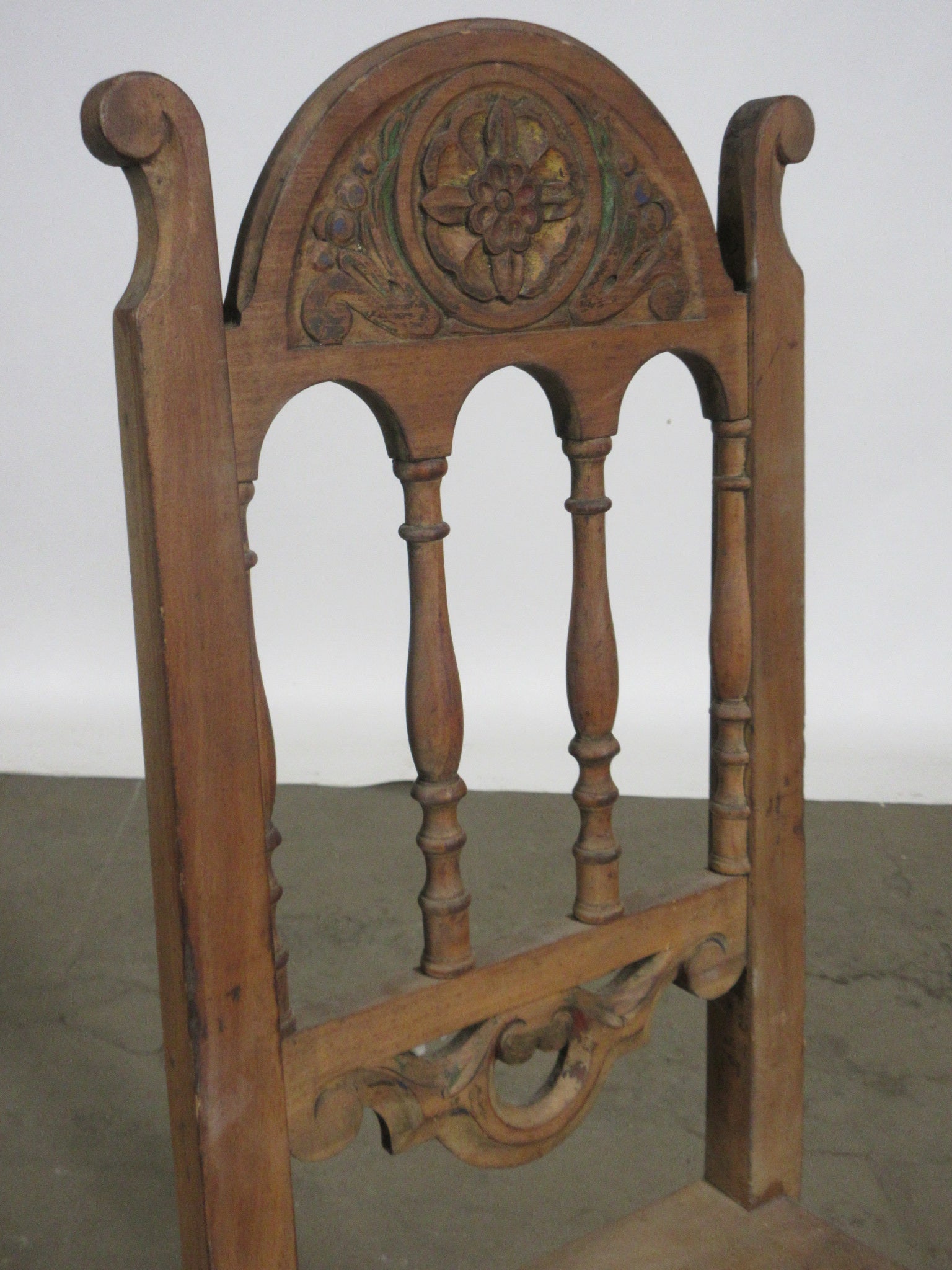 Wooden Carved Spindleback Chair
