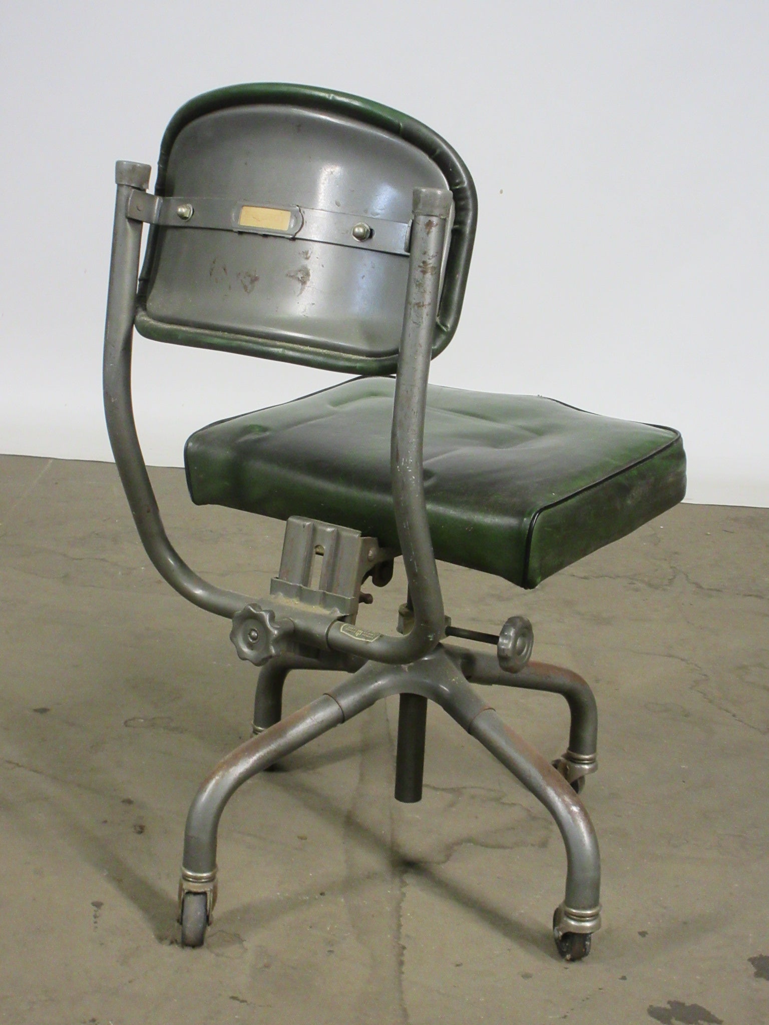 Harter Industrial Steel Chair on Wheels