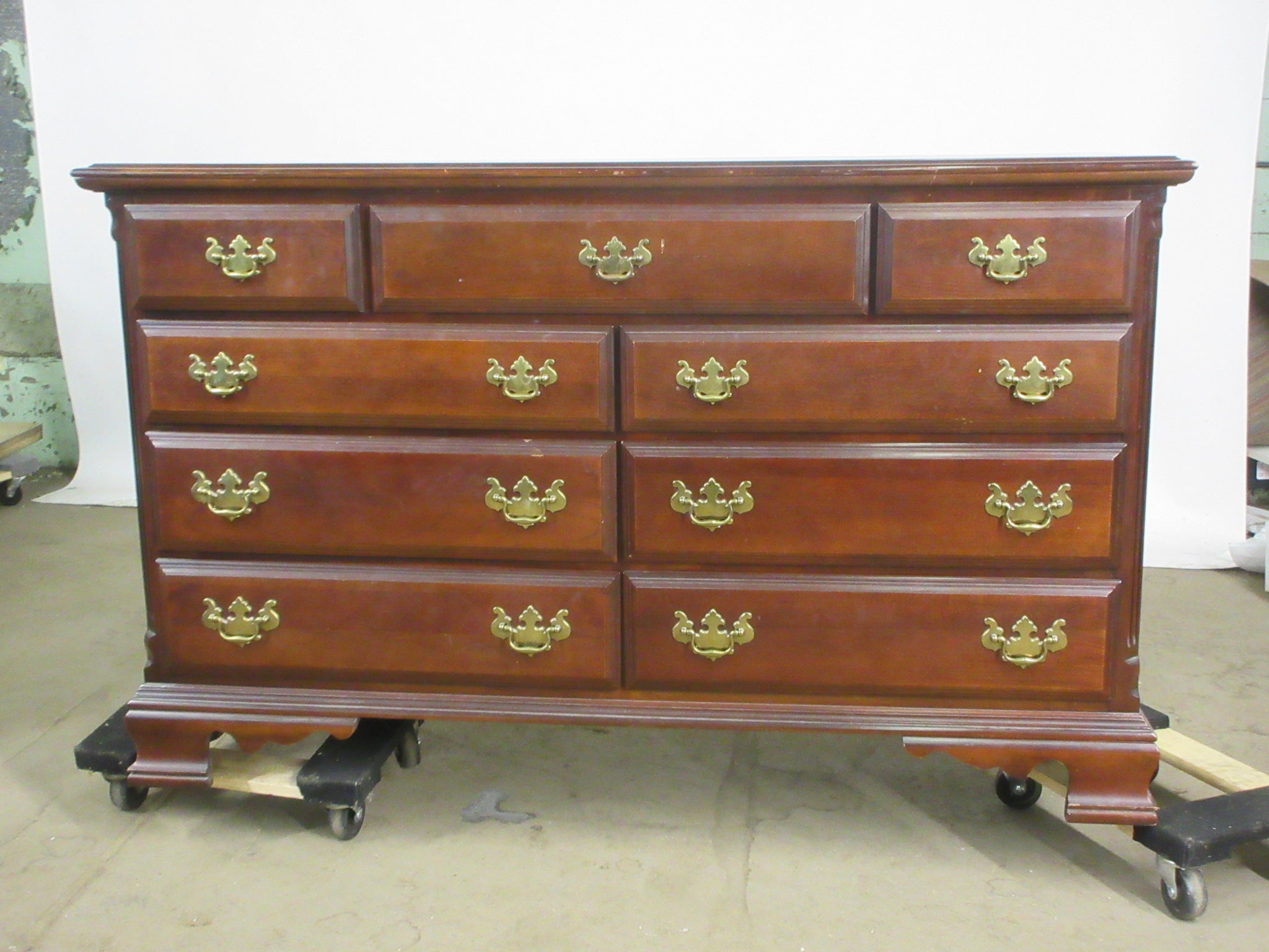 Nine Drawer Dresser with Mirror