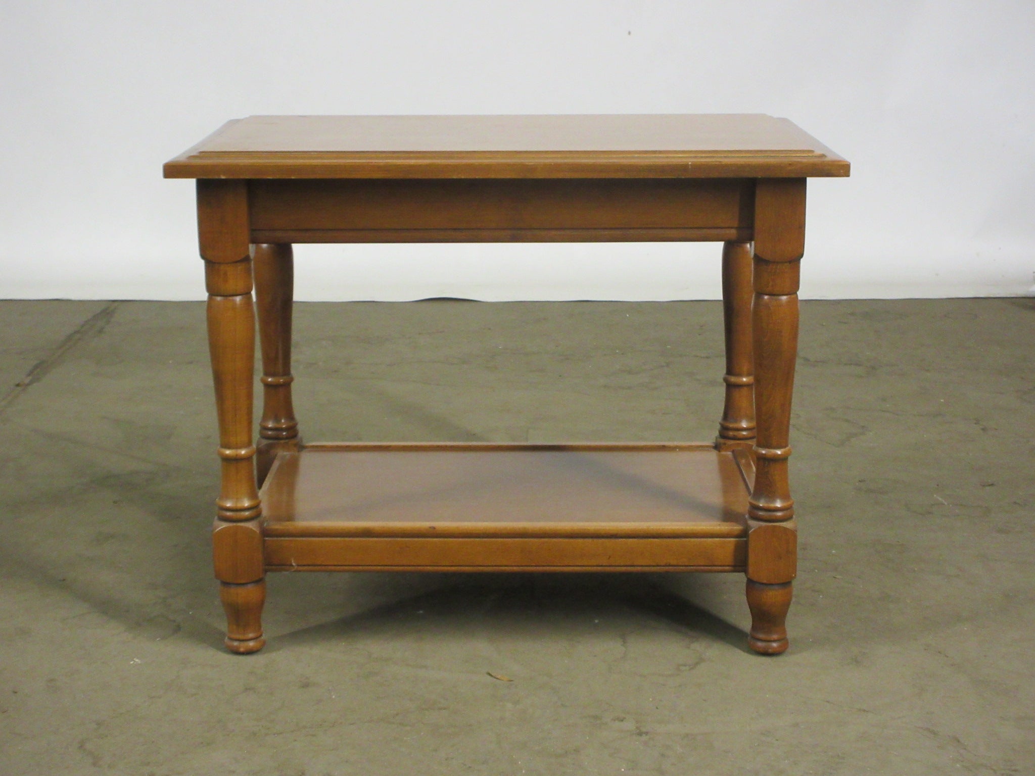 Wooden Side Table with Shelf