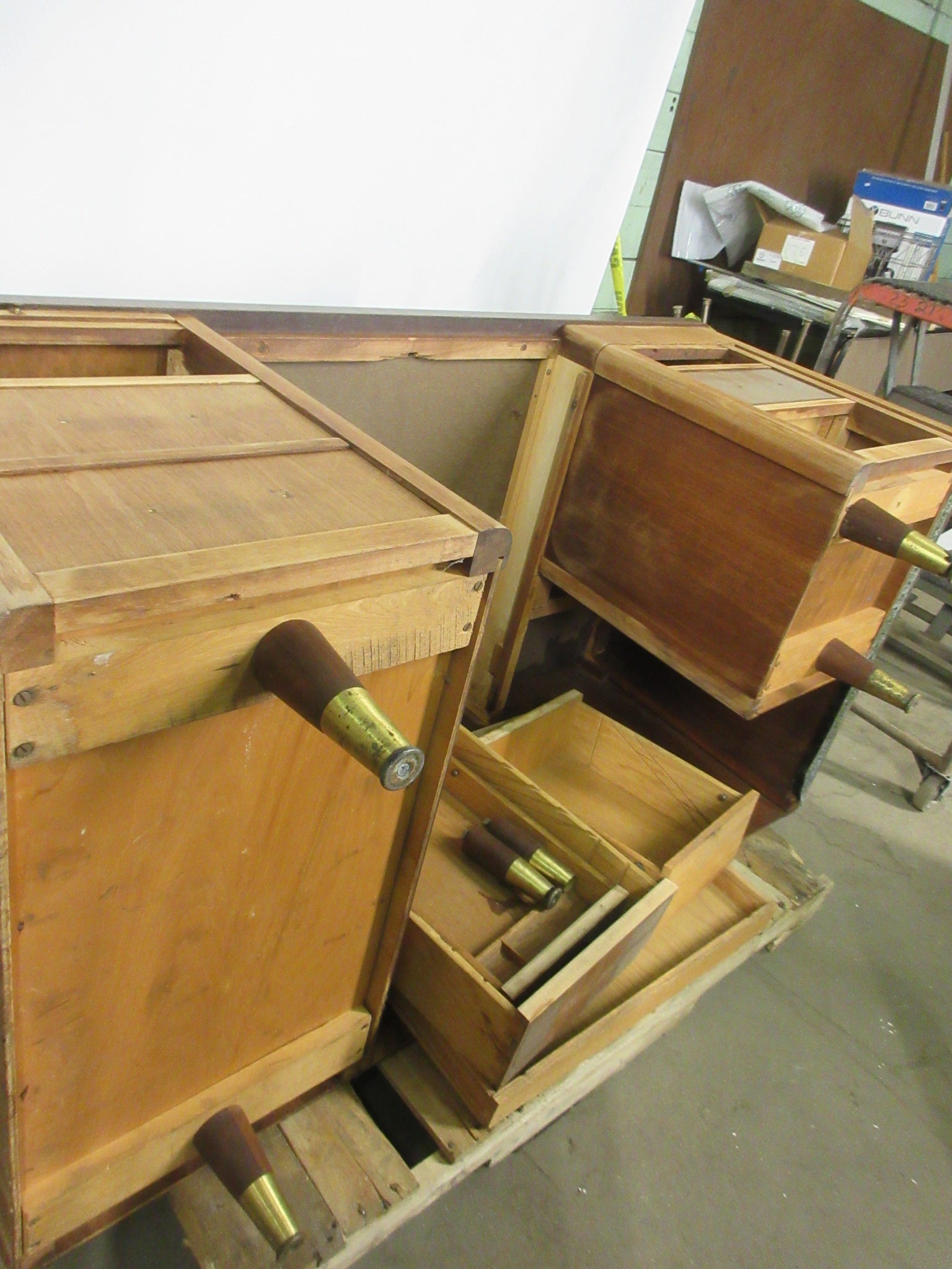 Wooden Desk with Drawers