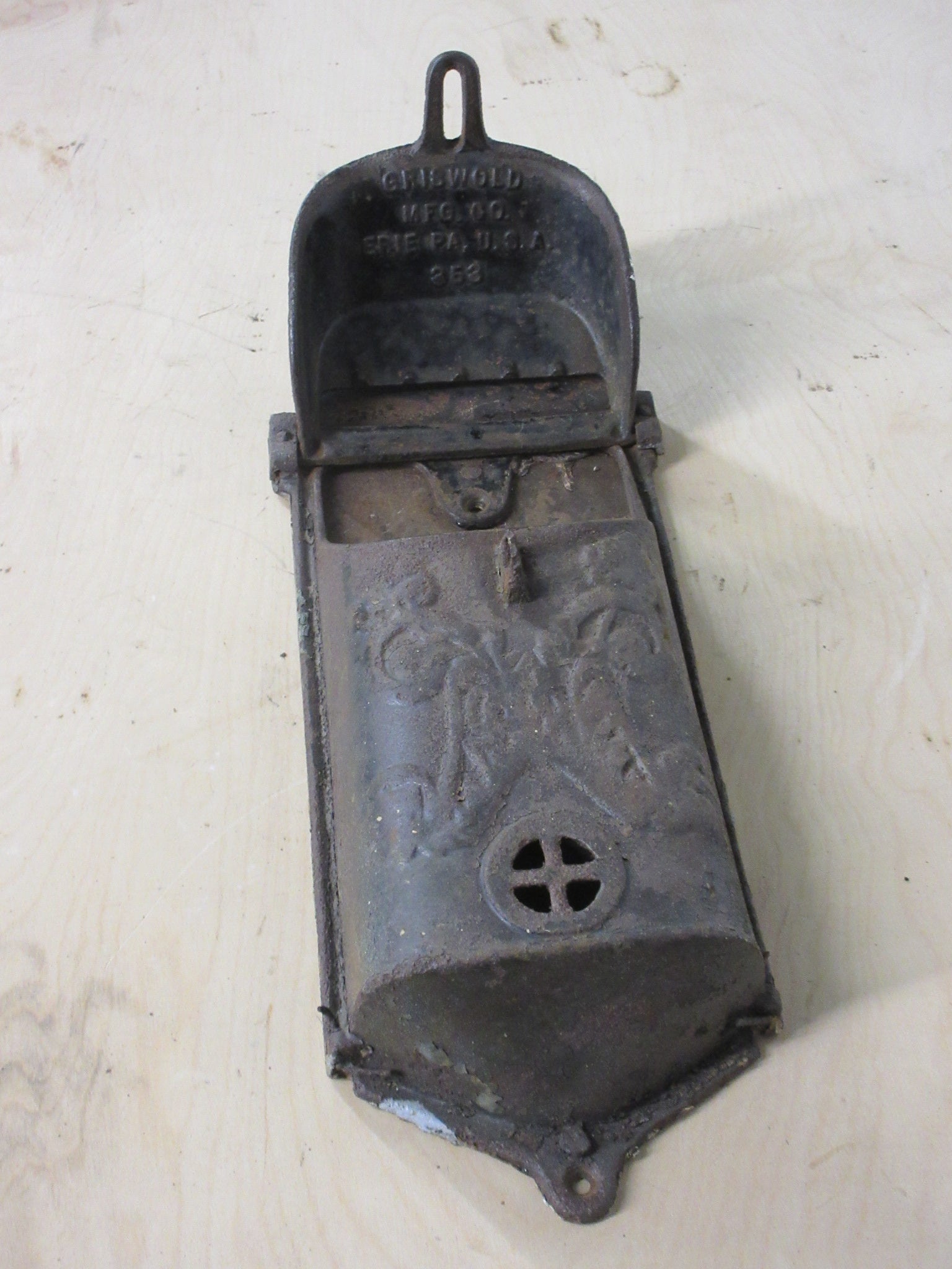 Vintage No. 3 Iron Flush Mount Mailbox