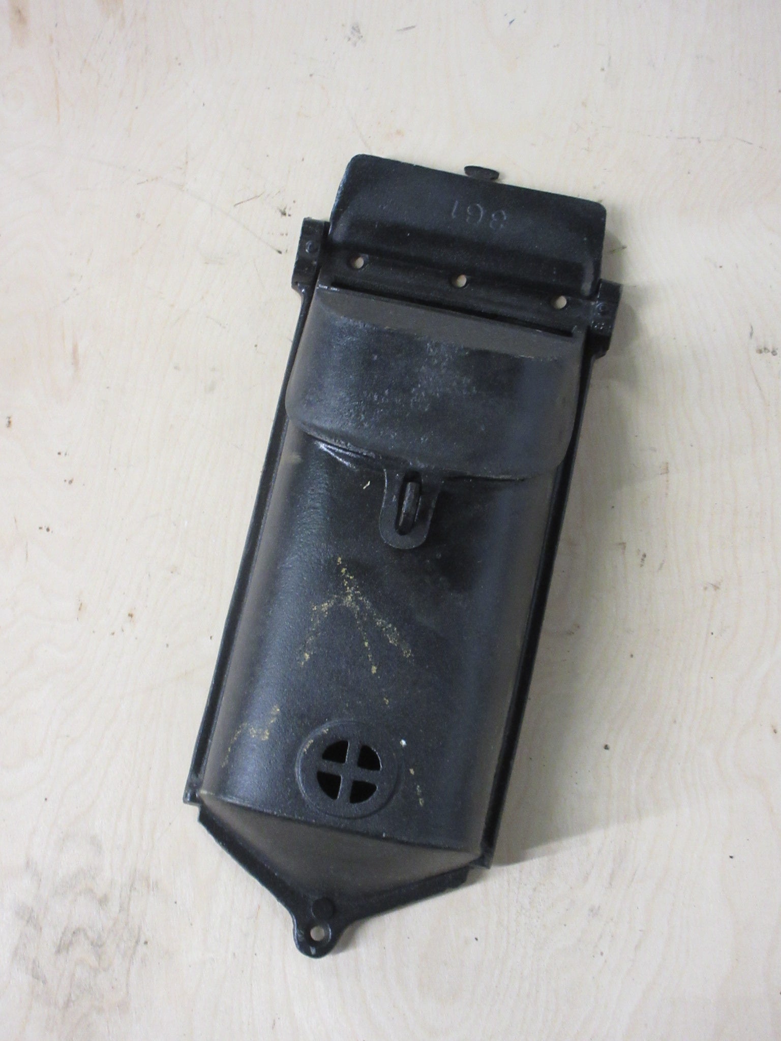 Flush Mount Black Iron Mailbox
