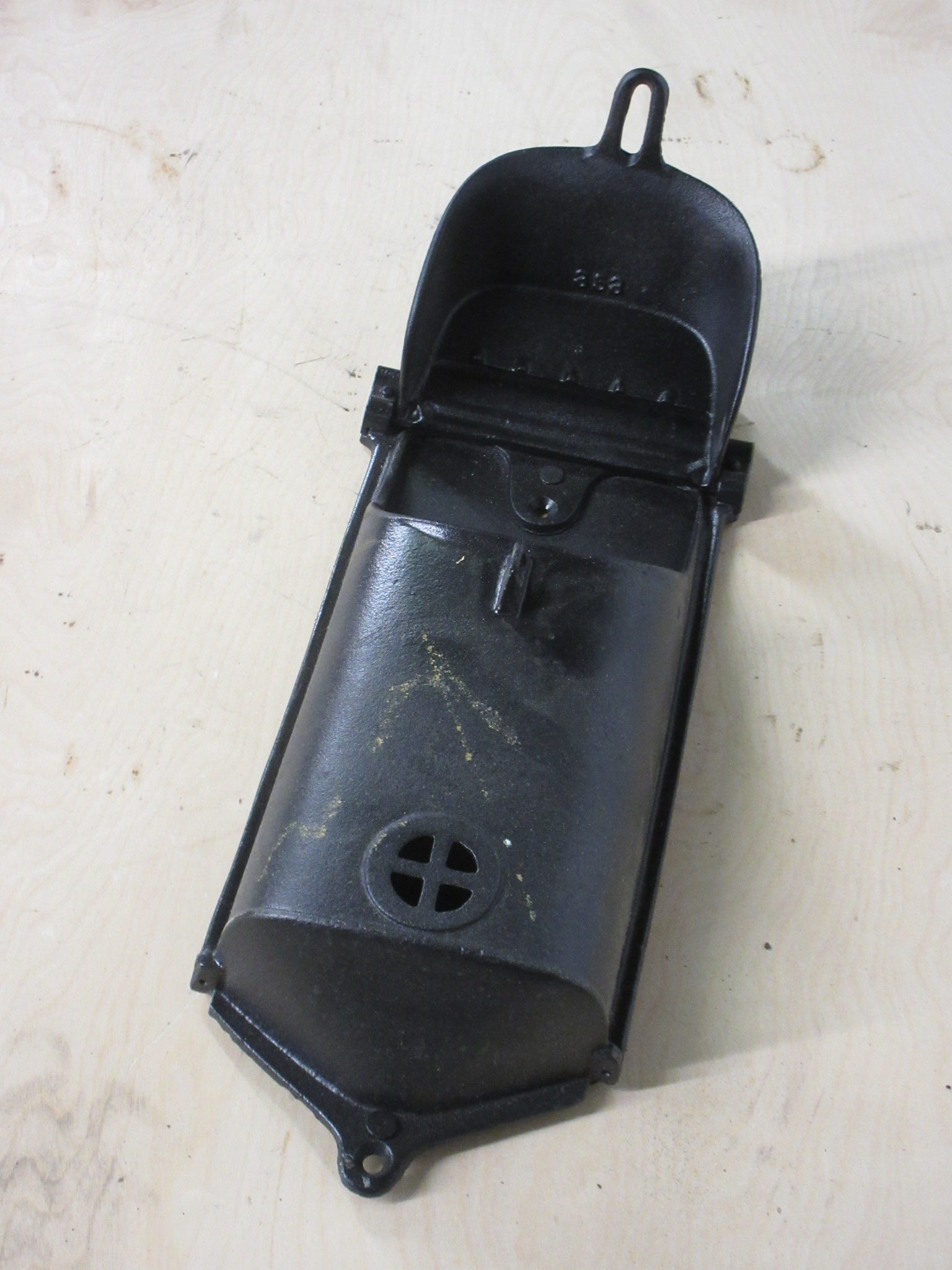 Flush Mount Black Iron Mailbox