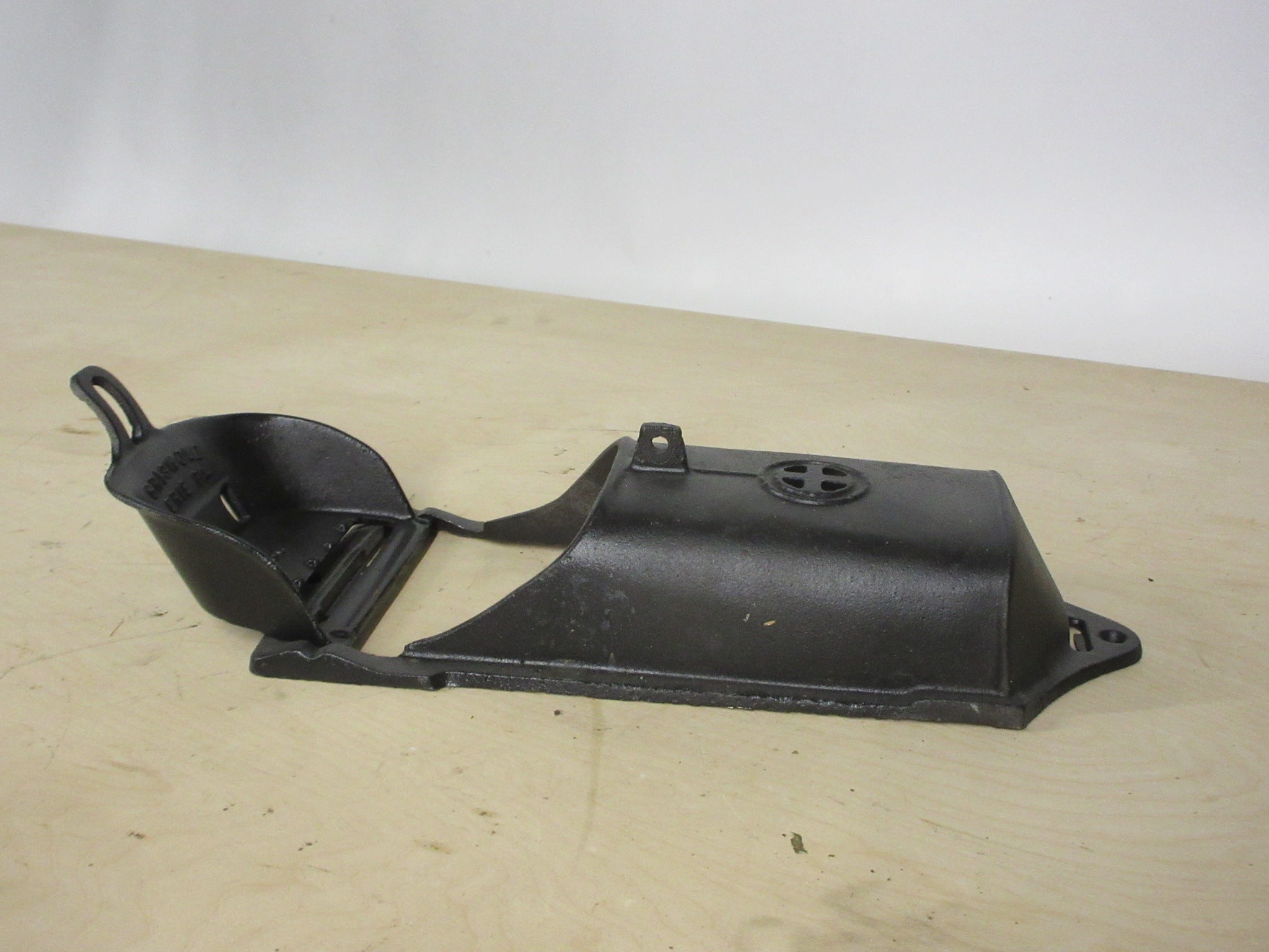 Flush Mount Black Iron Mailbox Facade