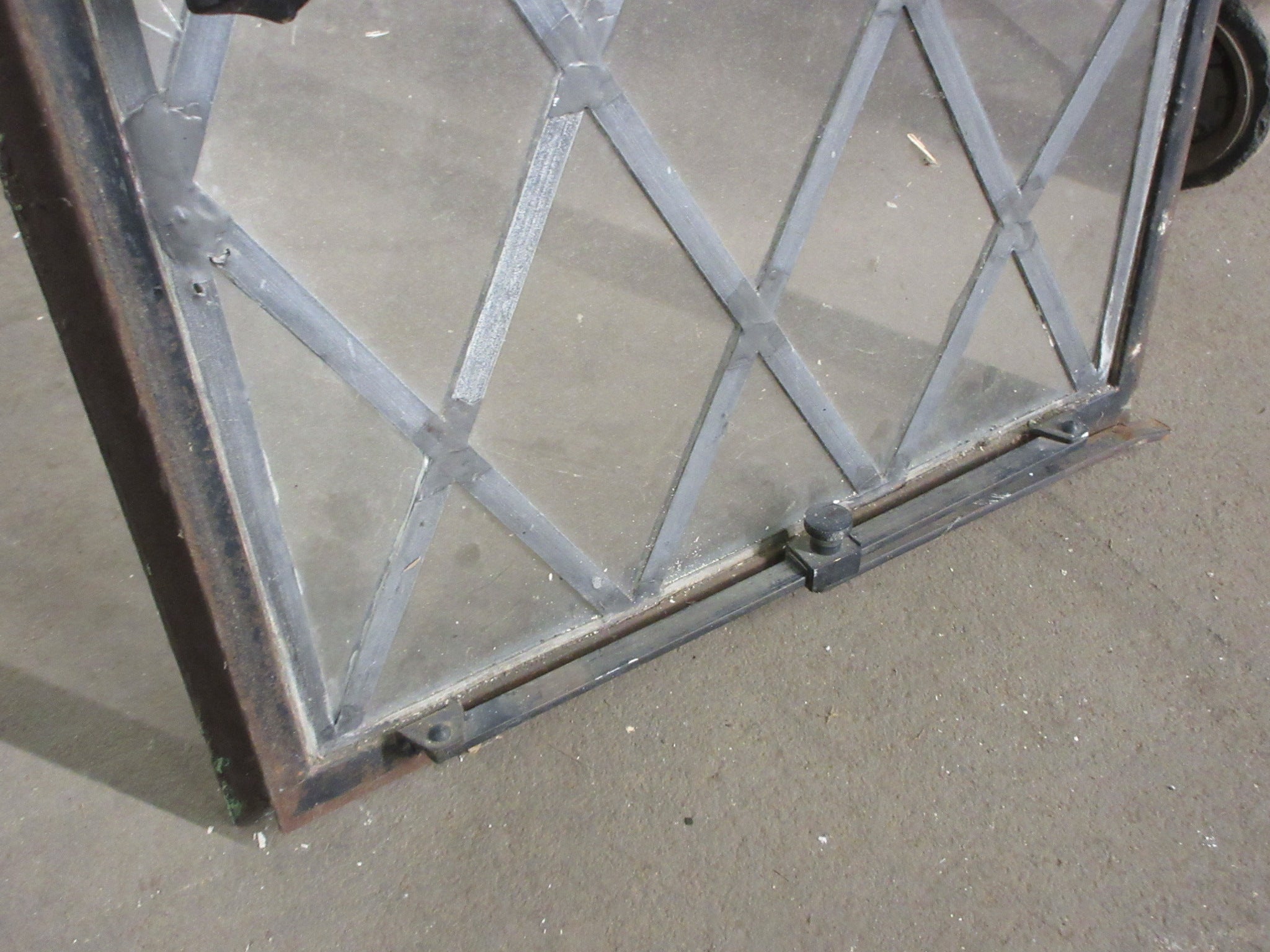 Antique Metal Casement Leaded Glass Right Swing Window