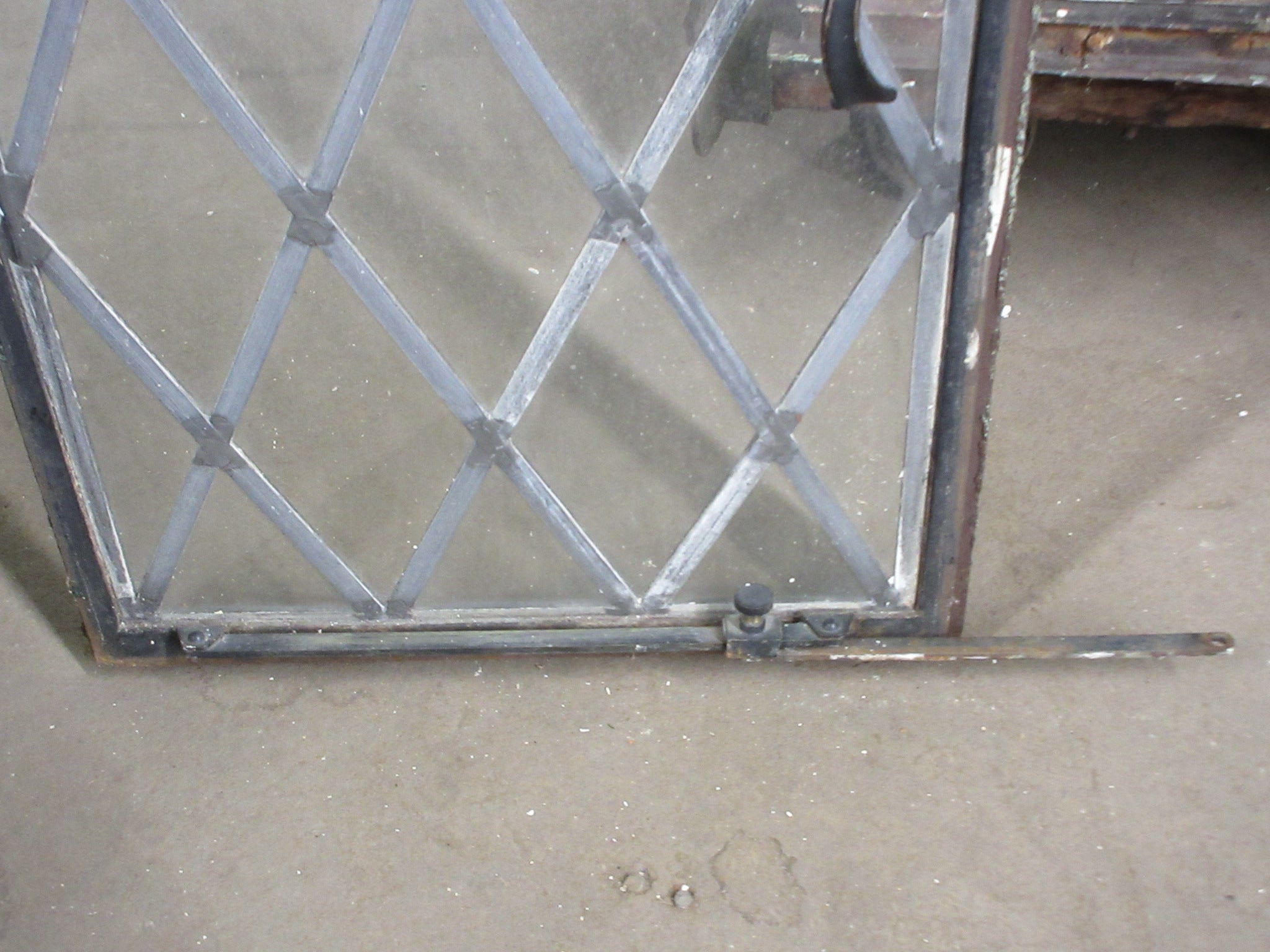 Antique Metal Casement Leaded Glass Left Swing Window