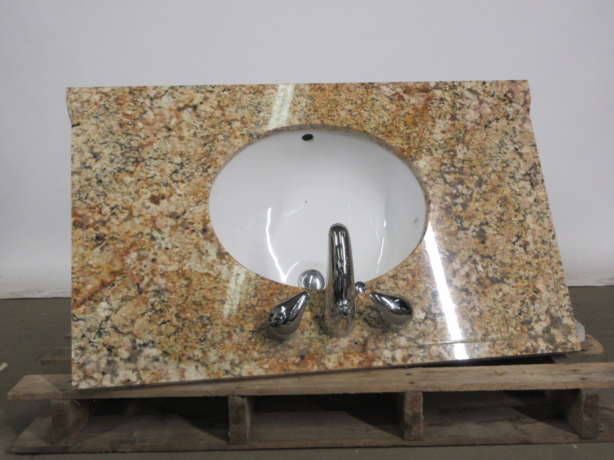 Granite Vanity Top with Sink and Backsplash