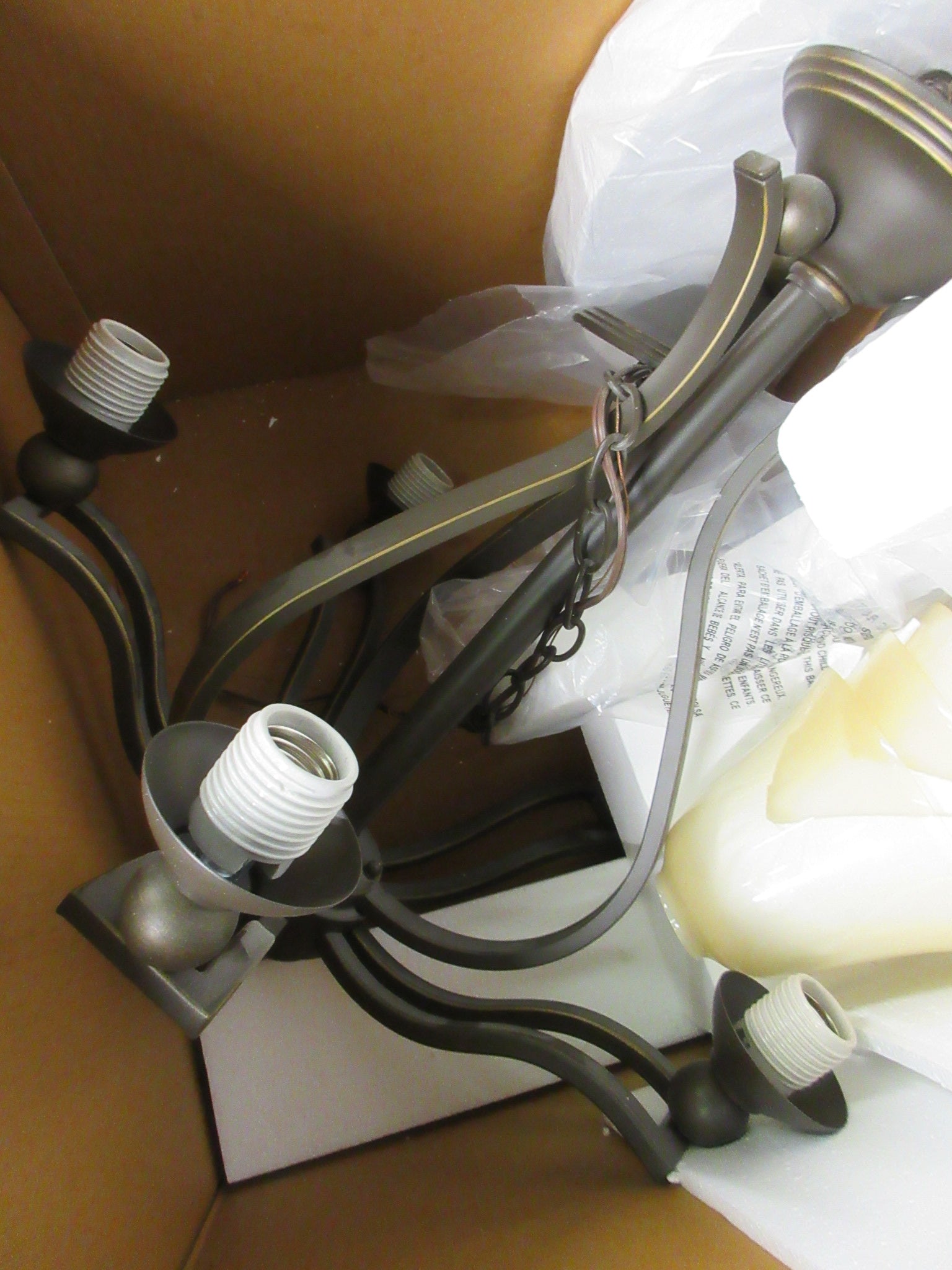 Ceiling Mount Five Light Chandelier