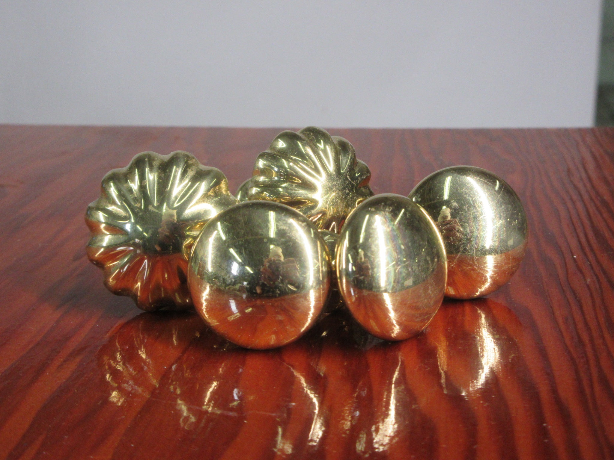 Set of Five Brass Knobs