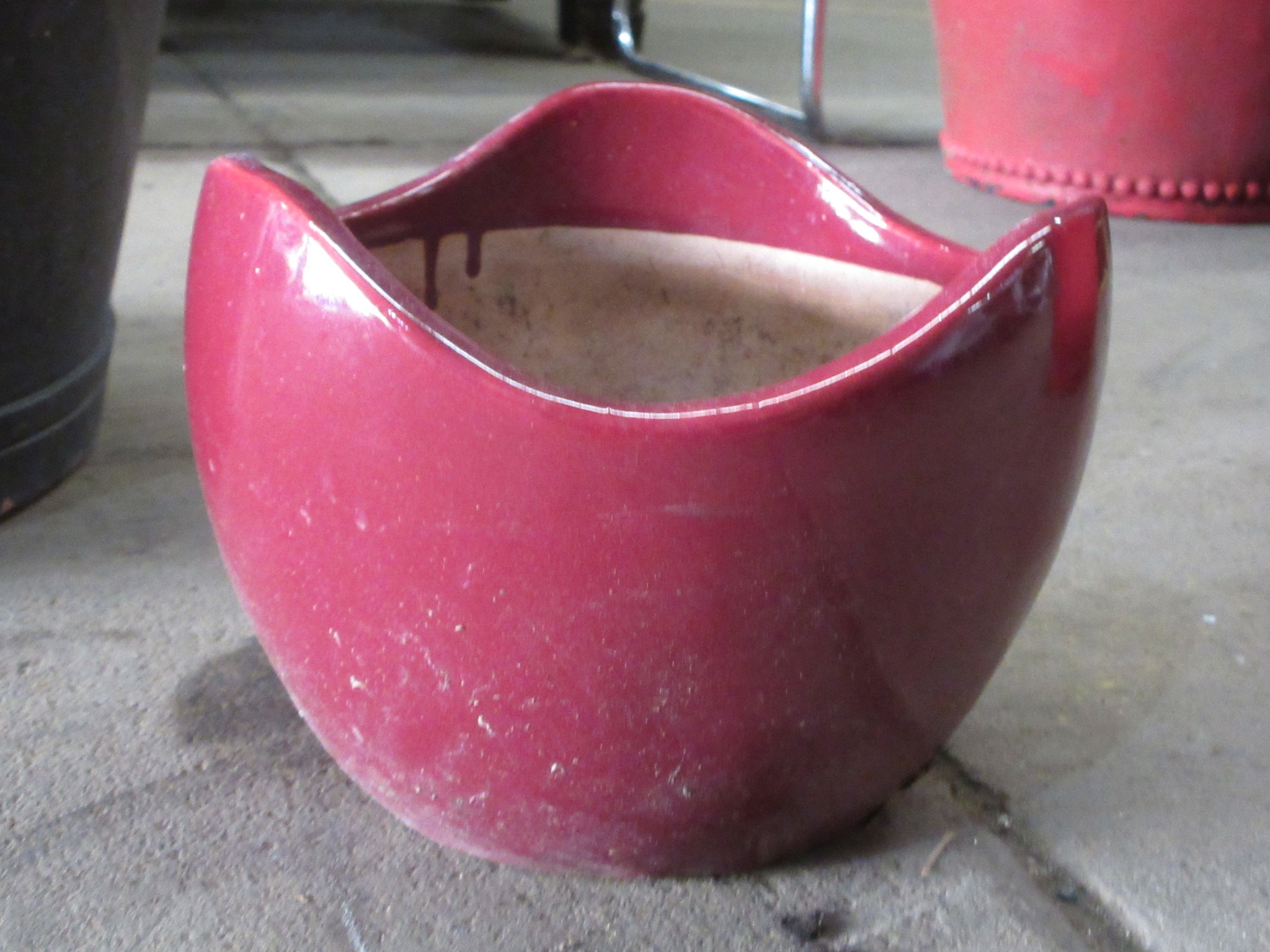 Red Ceramic Planter Pot