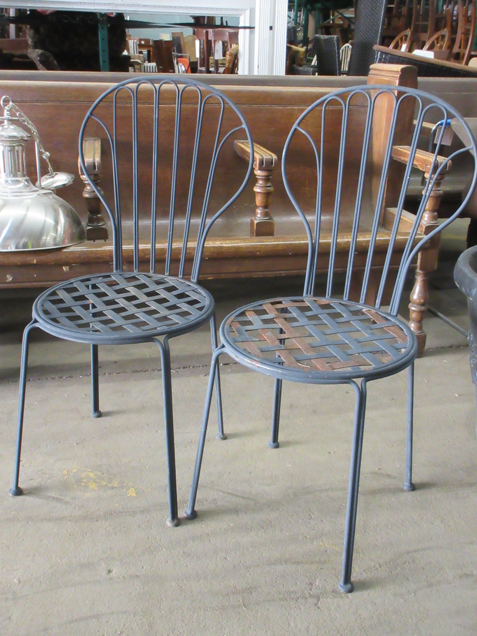 Pair of Metal Cafe Chairs