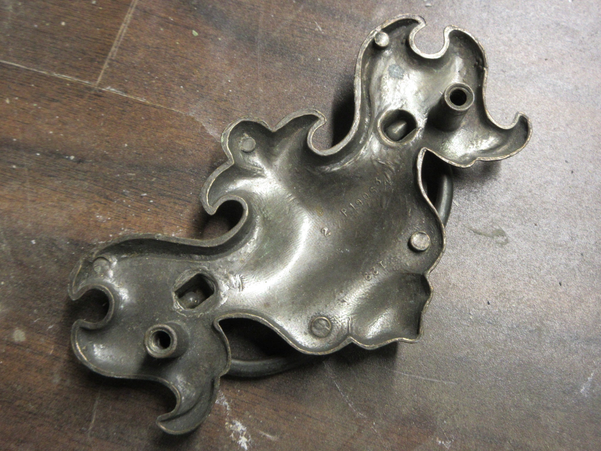 Vintage Drawer Pull with Embellished Plate