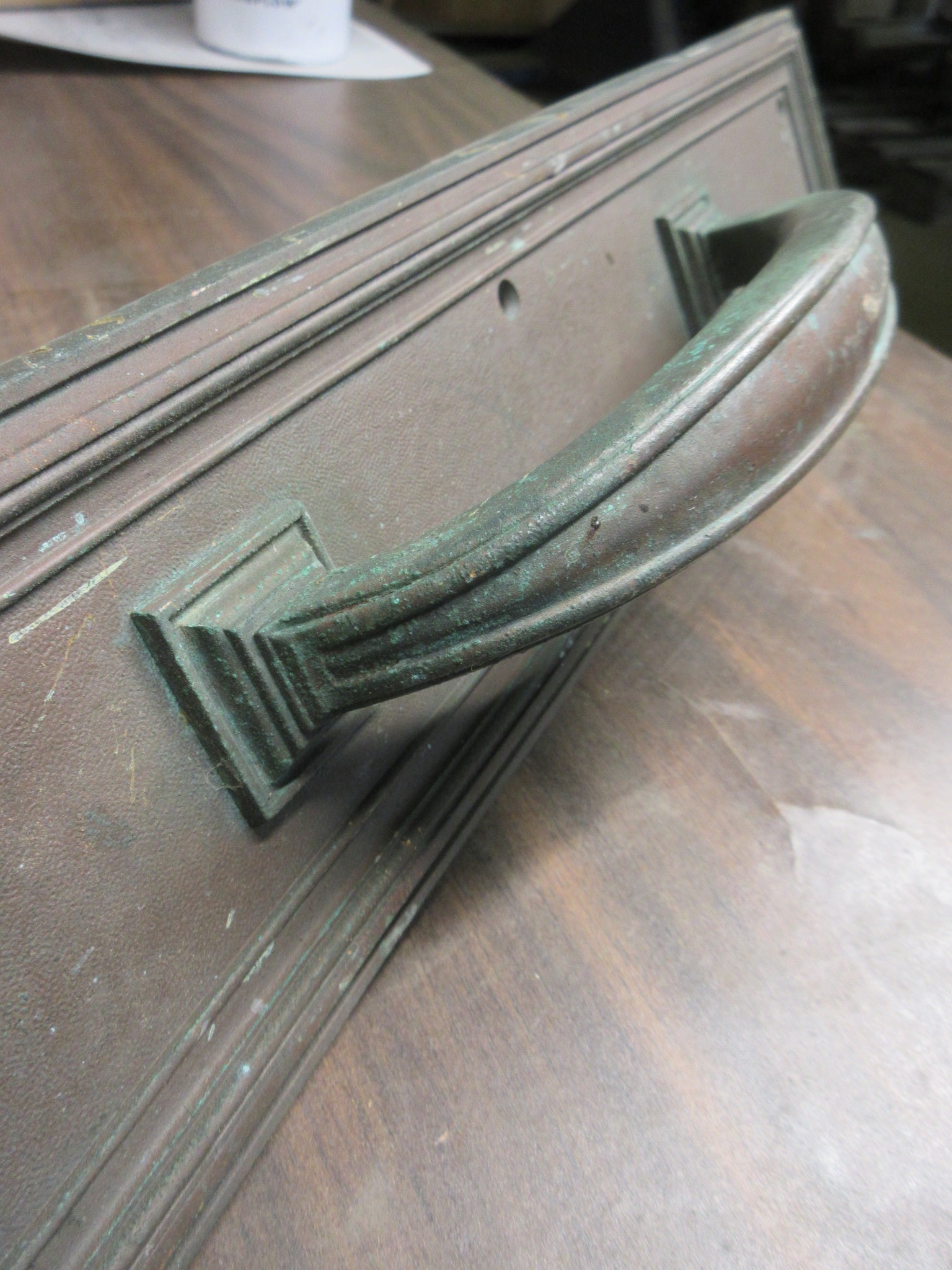 Brass Door Plate with Pull