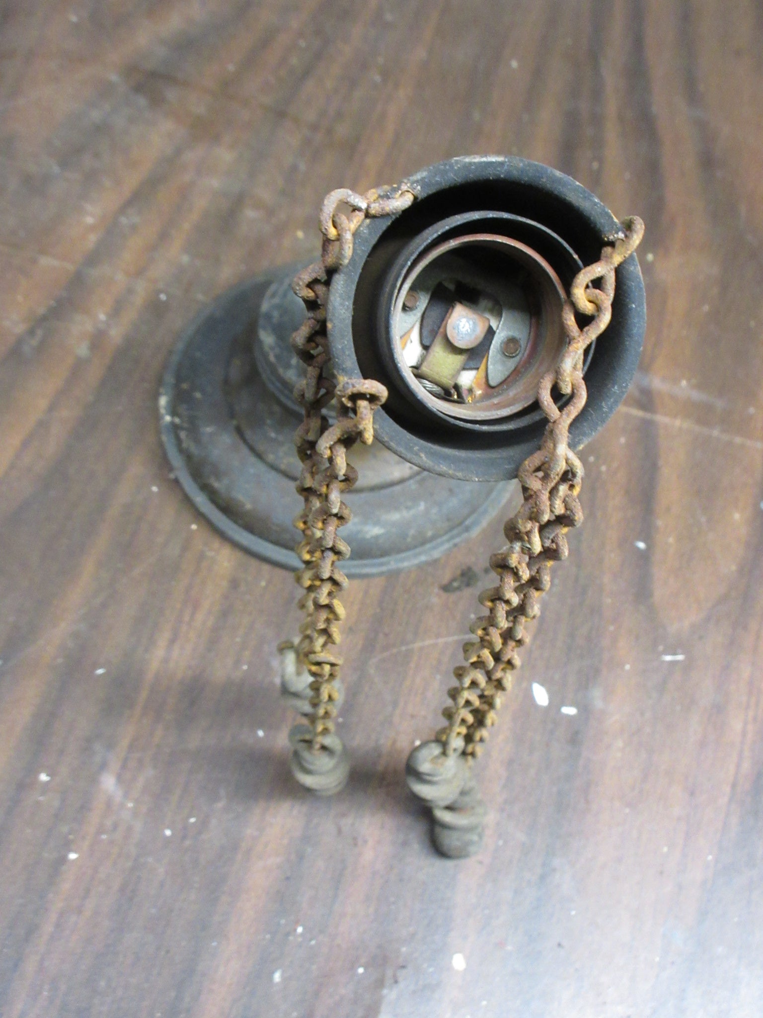 Ceiling Mount Salvaged Light Fixture