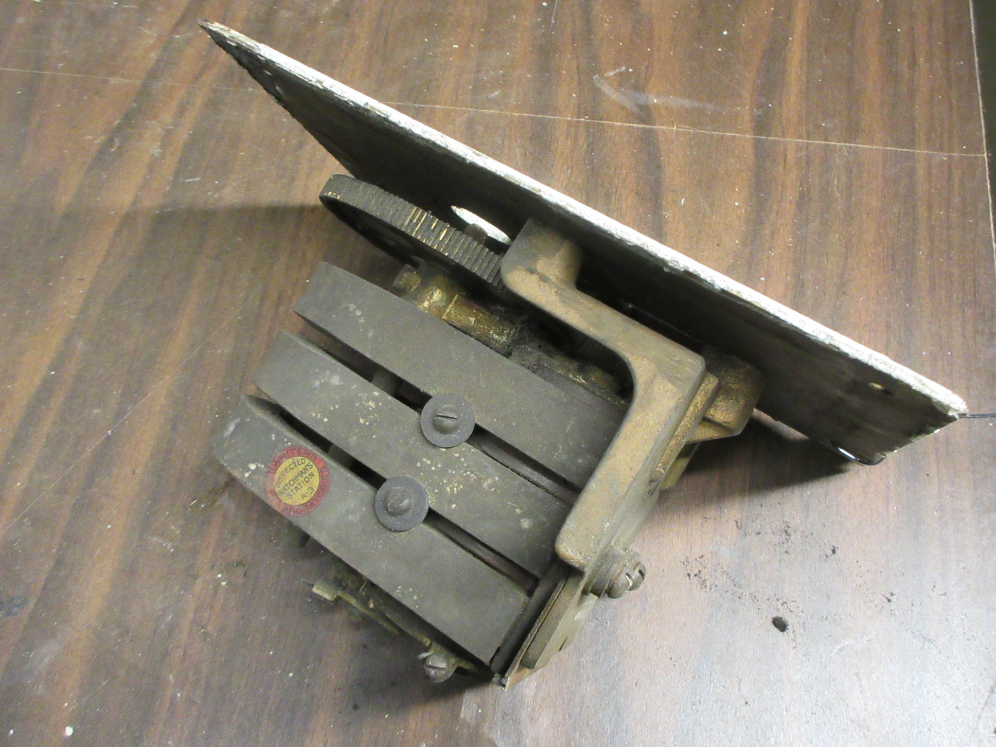 Vintage Brass Watchman's Station Component