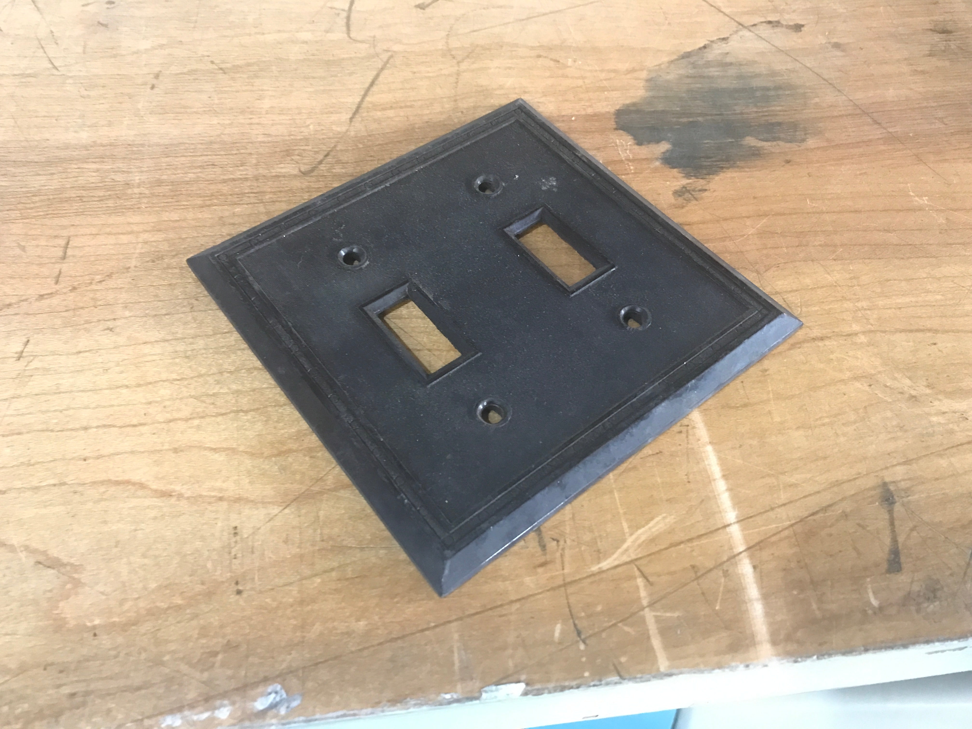 Vintage Dual Switch Covers, Pair of Two