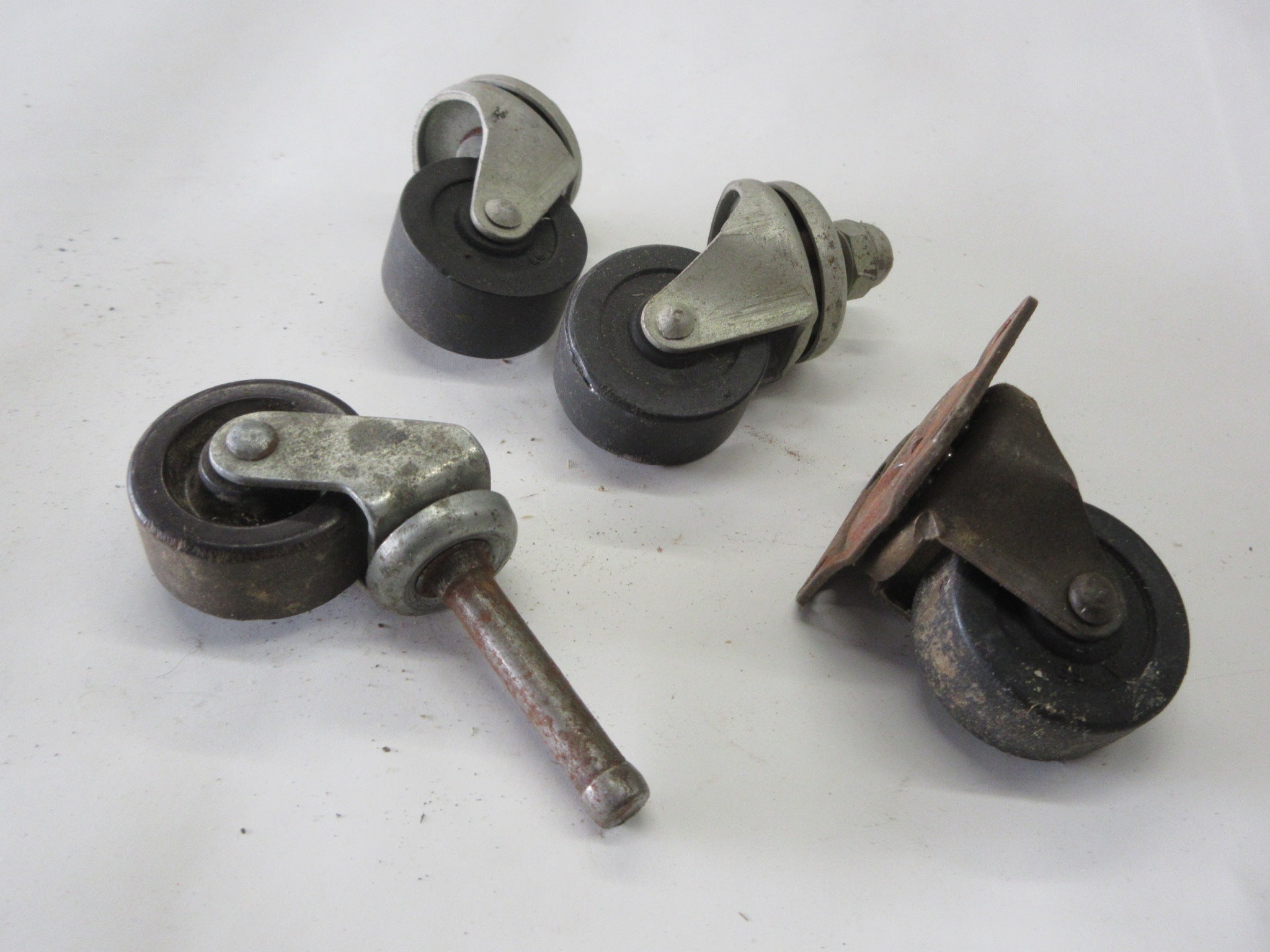 Vintage Assorted Swivel Casters (Set of Four)