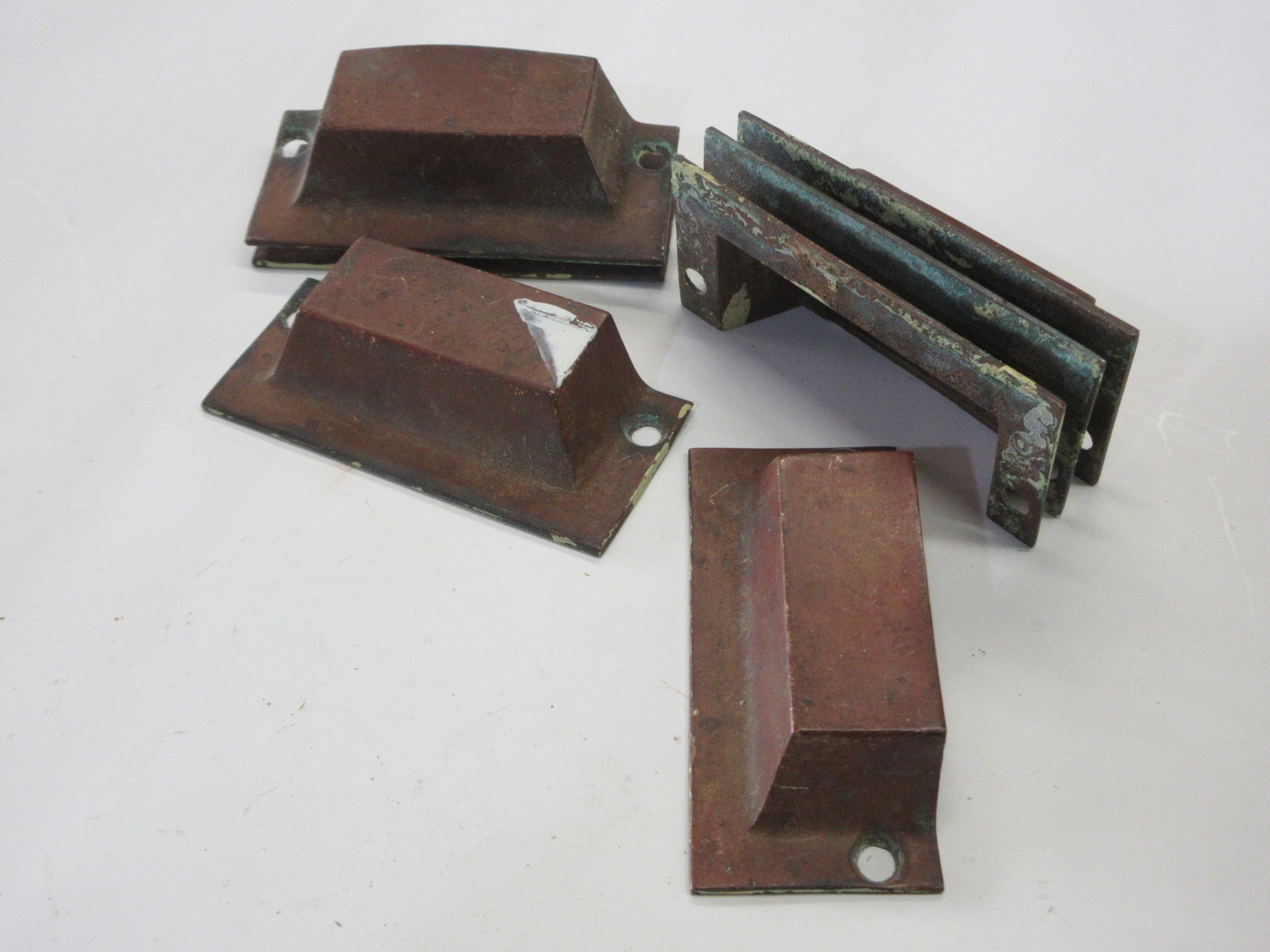 Vintage Apothecary Brass Bin Pulls (Set of 7)