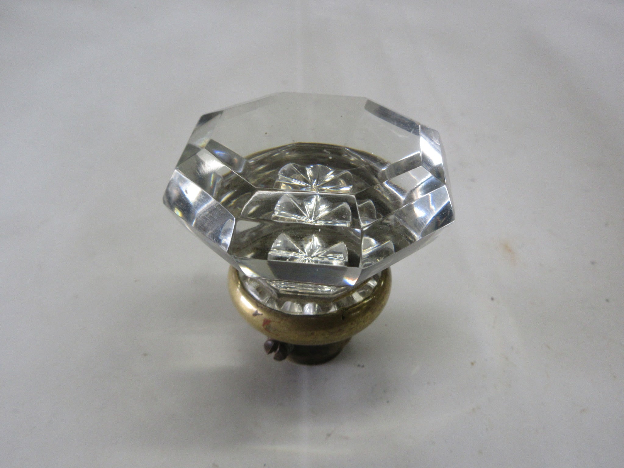 Vintage Glass Faceted Door Knob