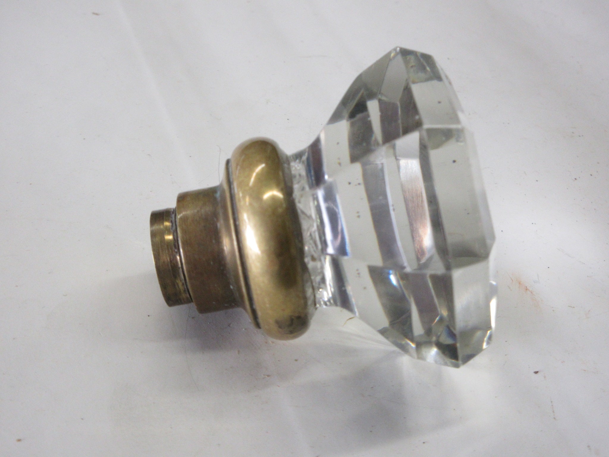 Vintage Glass Faceted Door Knob