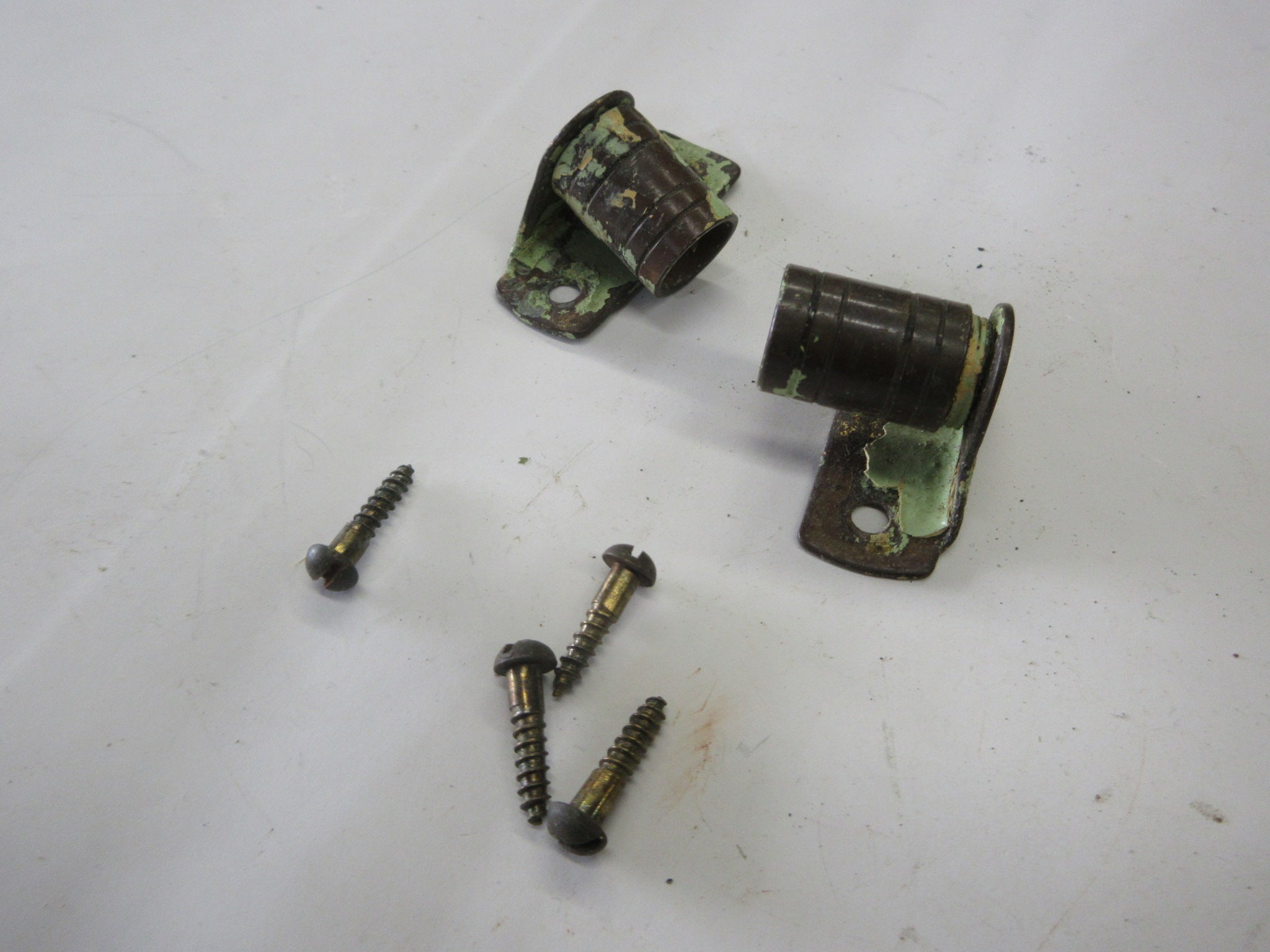 Vintage Brass Curtain Rod Holders (Set of Two)